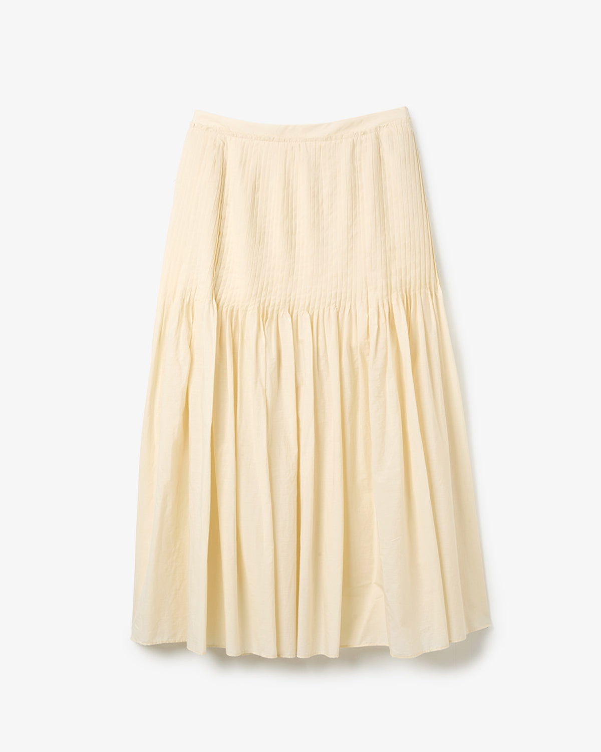 SUPER FINE COTTON LAWN PIN-TUCK SKIRT