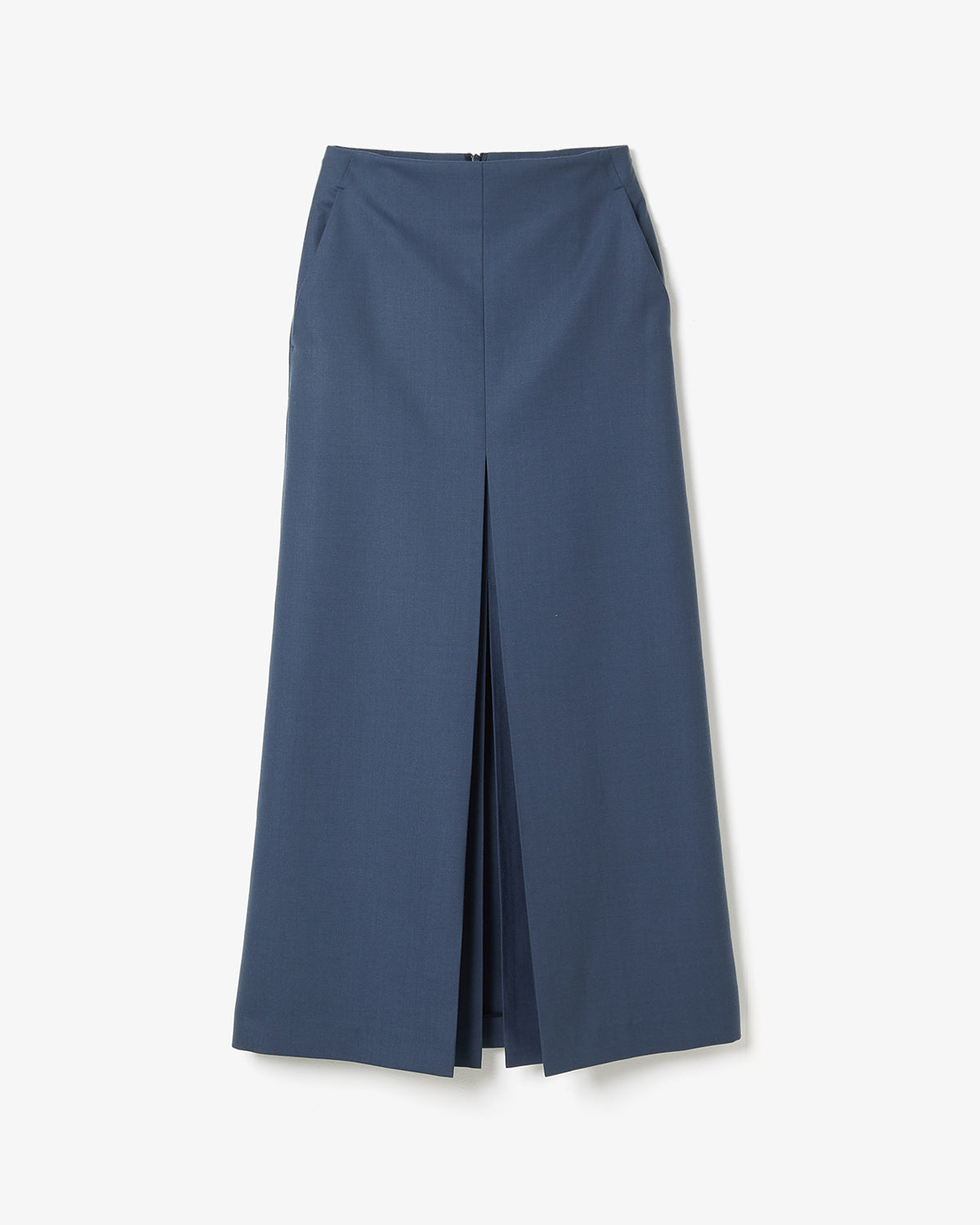 TENSE WOOL DOUBLE CLOTH SLIT SKIRT