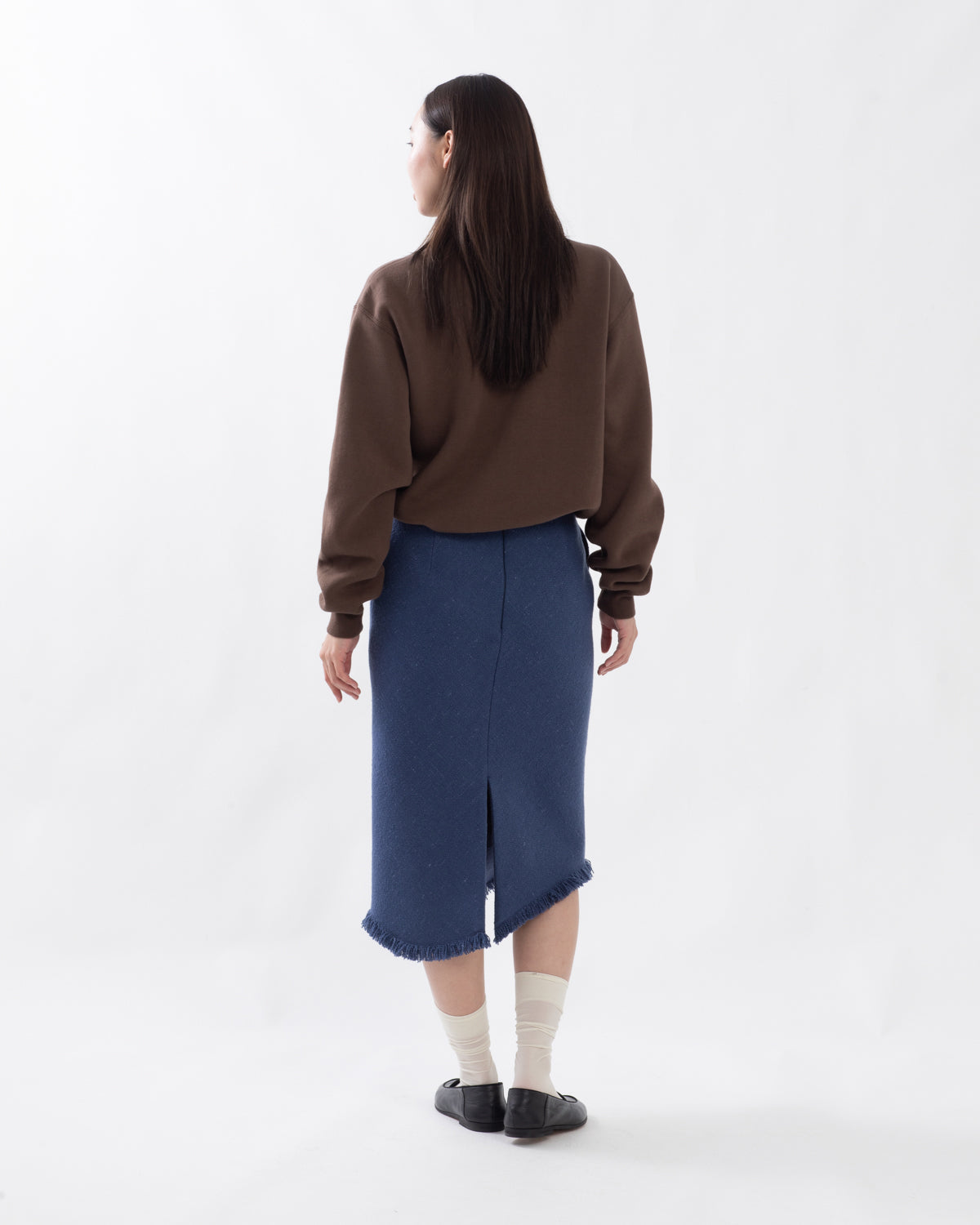 HOMESPUN TWEED FRINGE SKIRT