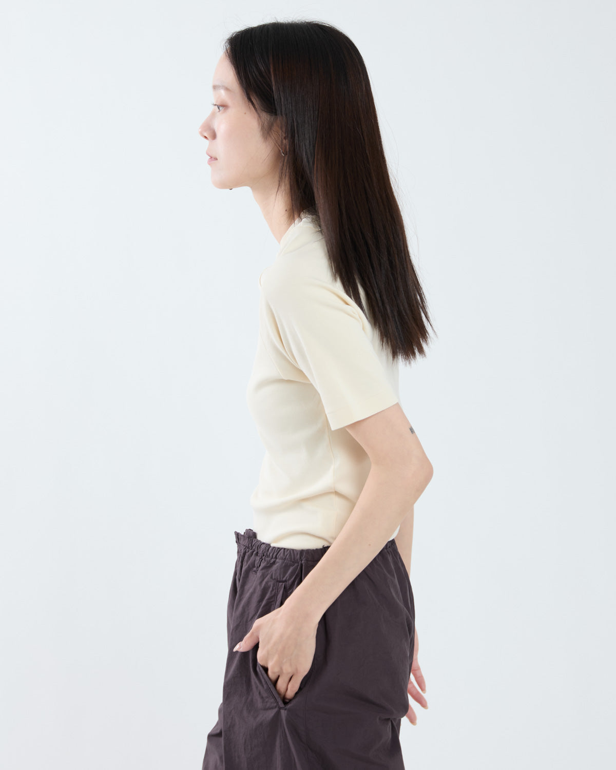 ORGANIC COTTON FINE RIB TEE