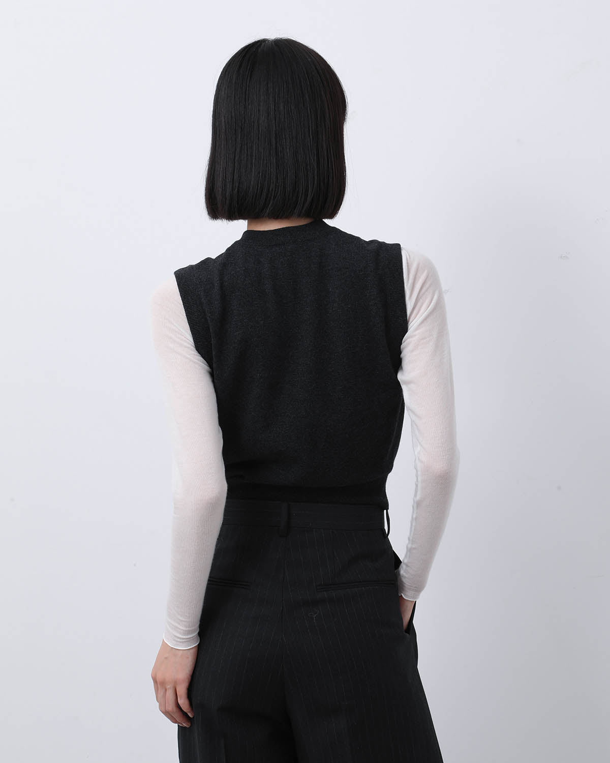 HIGH TWIST WOOL KNIT VEST