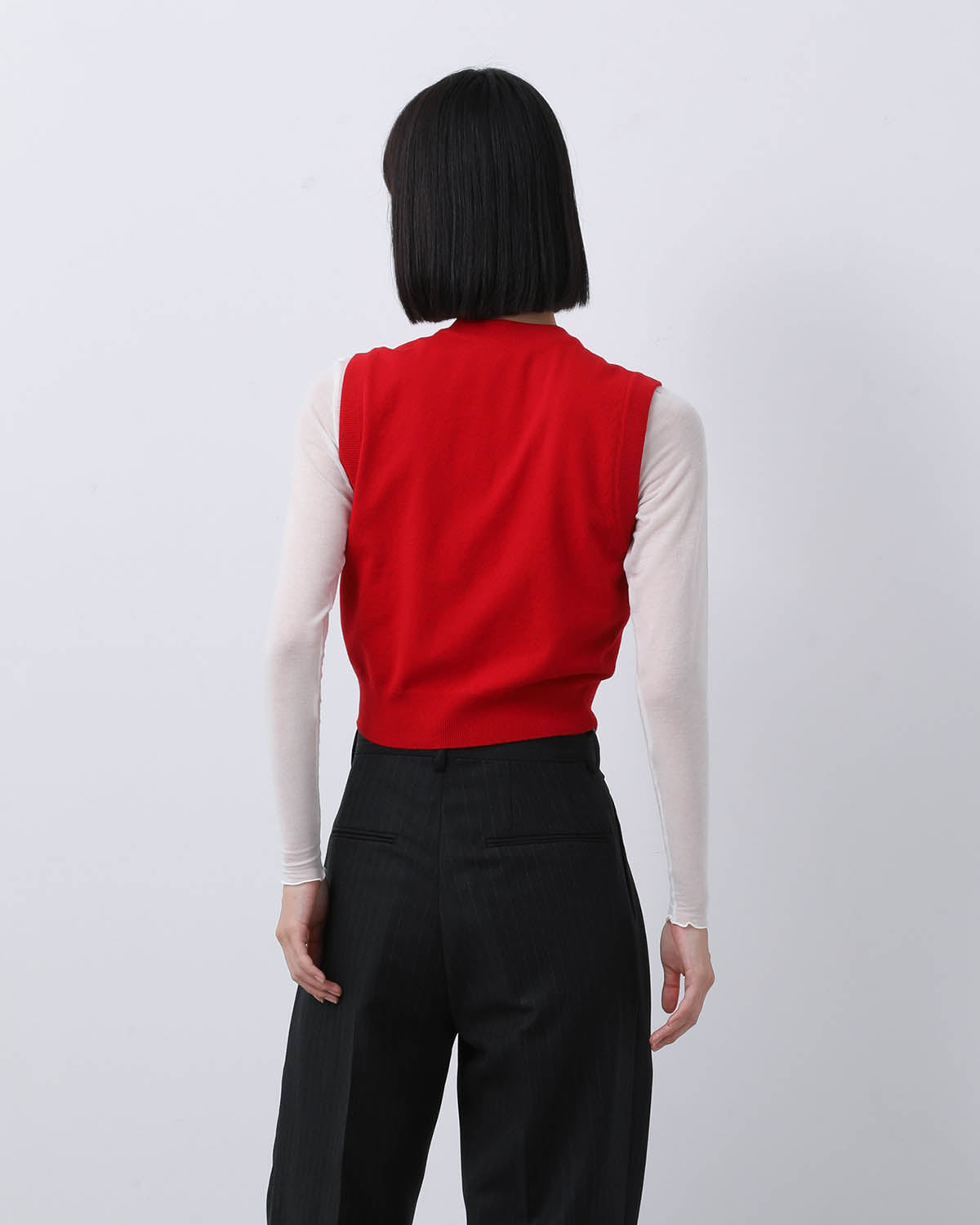 HIGH TWIST WOOL KNIT VEST