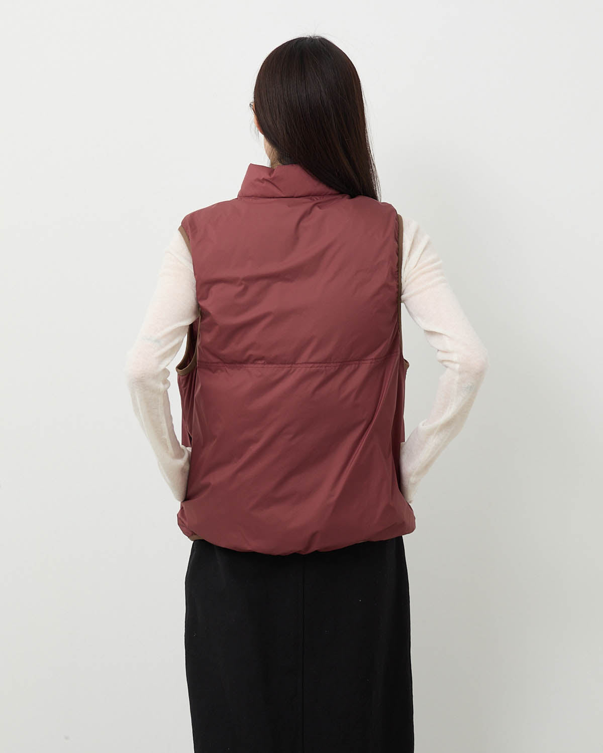 SUPER LIGHT NYLON RIPSTOP DOWN P/O VEST (WOMEN'S)
