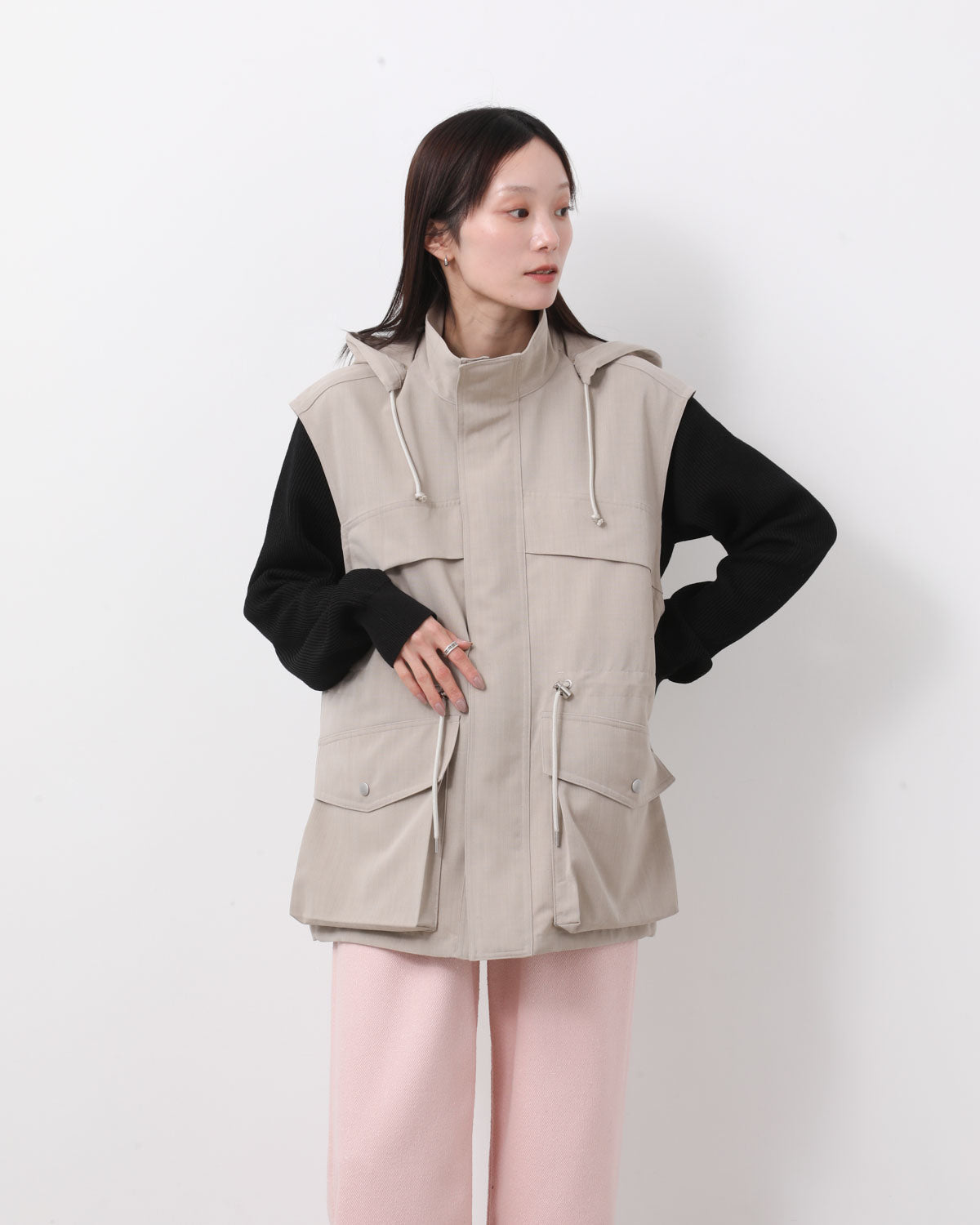 WOOL MAX CANVAS OVER VEST (WOMEN'S)