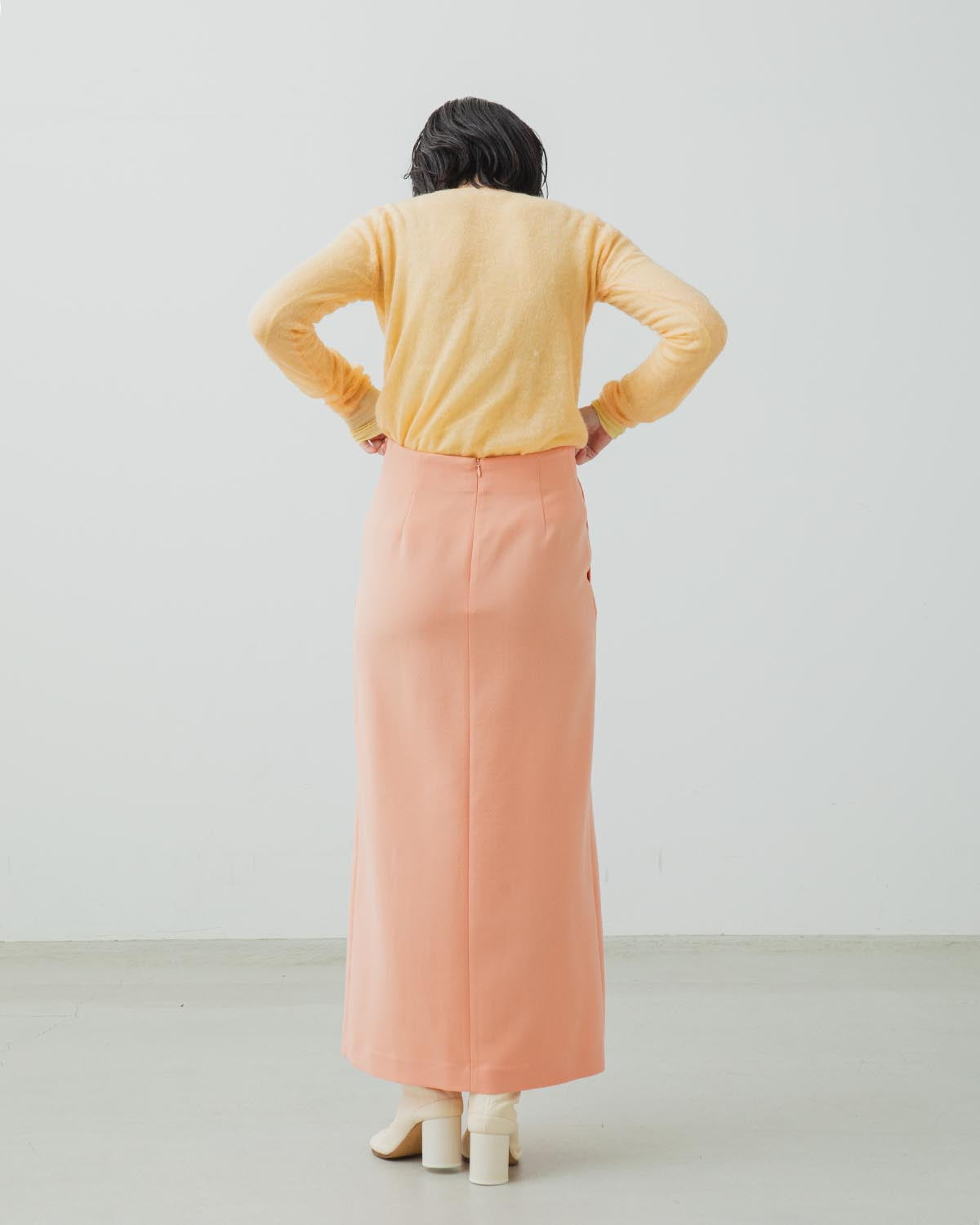 TENSE WOOL DOUBLE CLOTH SKIRT