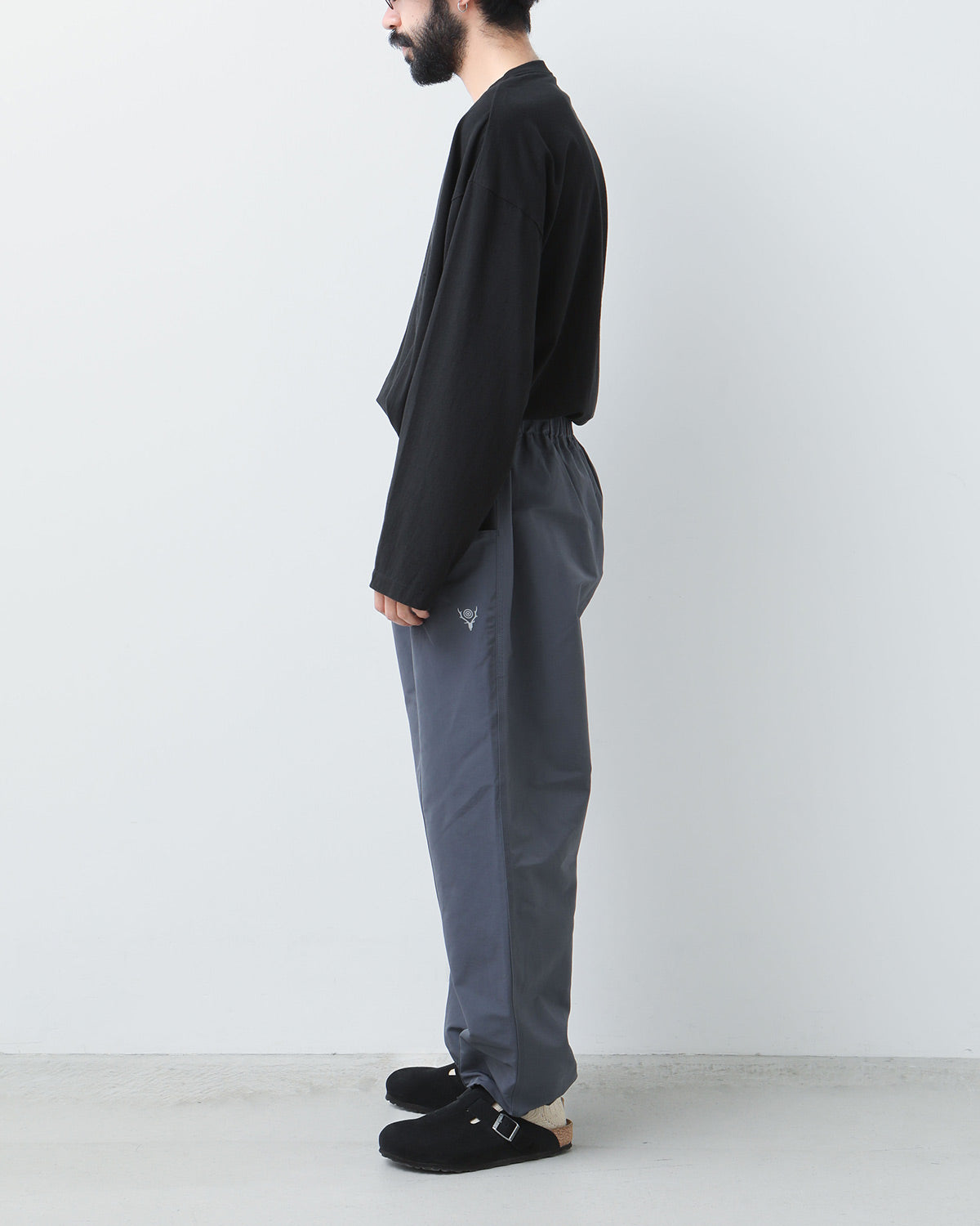 BELTED C.S. PANT - C/N GROSGRAIN