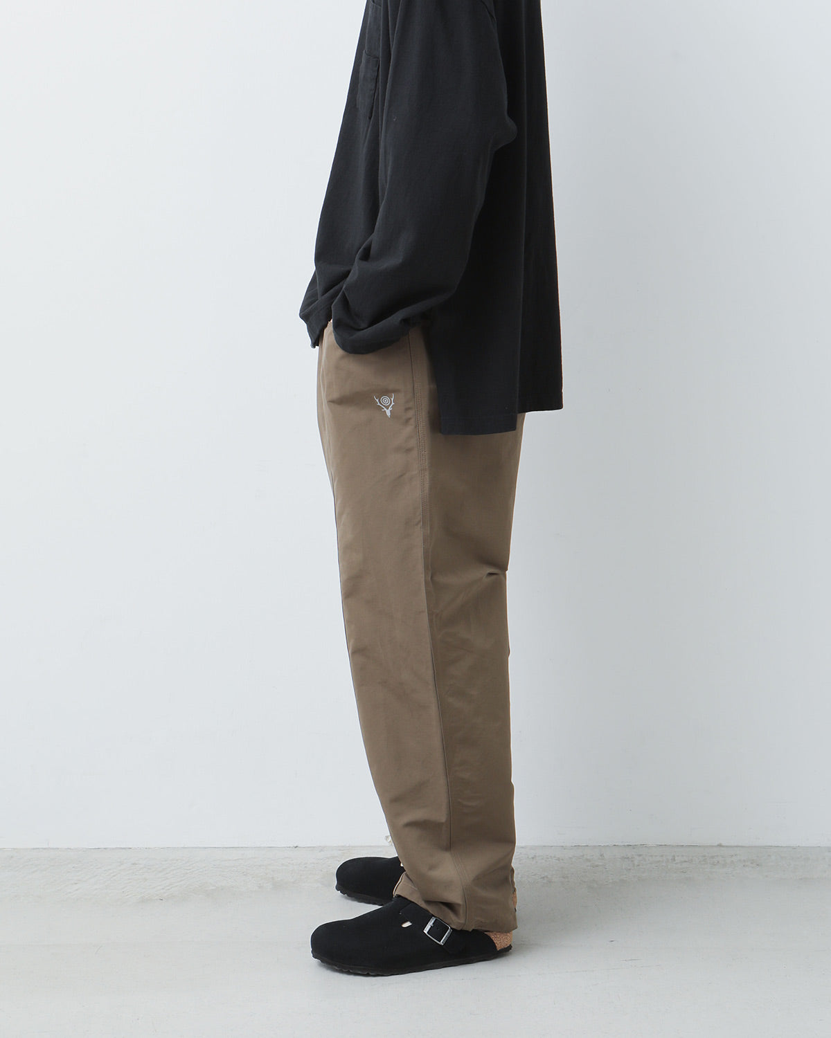 BELTED C.S. PANT - C/N GROSGRAIN