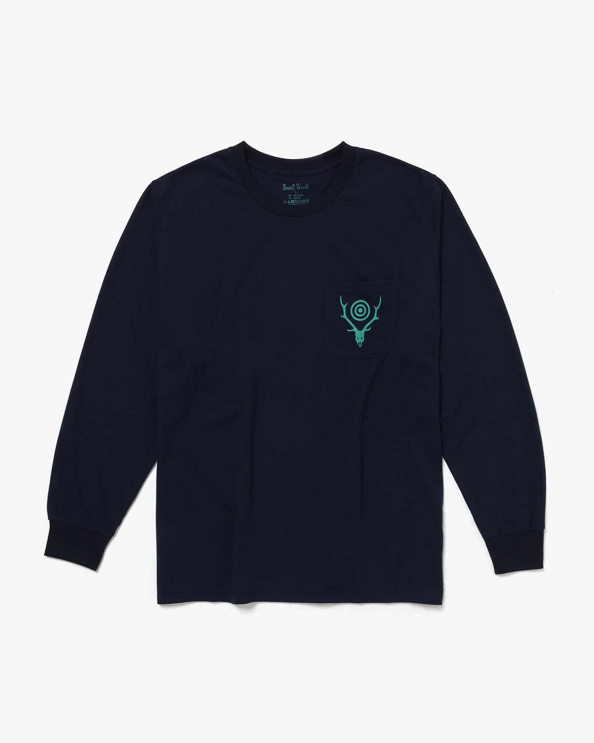 L/S ROUND POCKET TEE - CIRCLE HORN