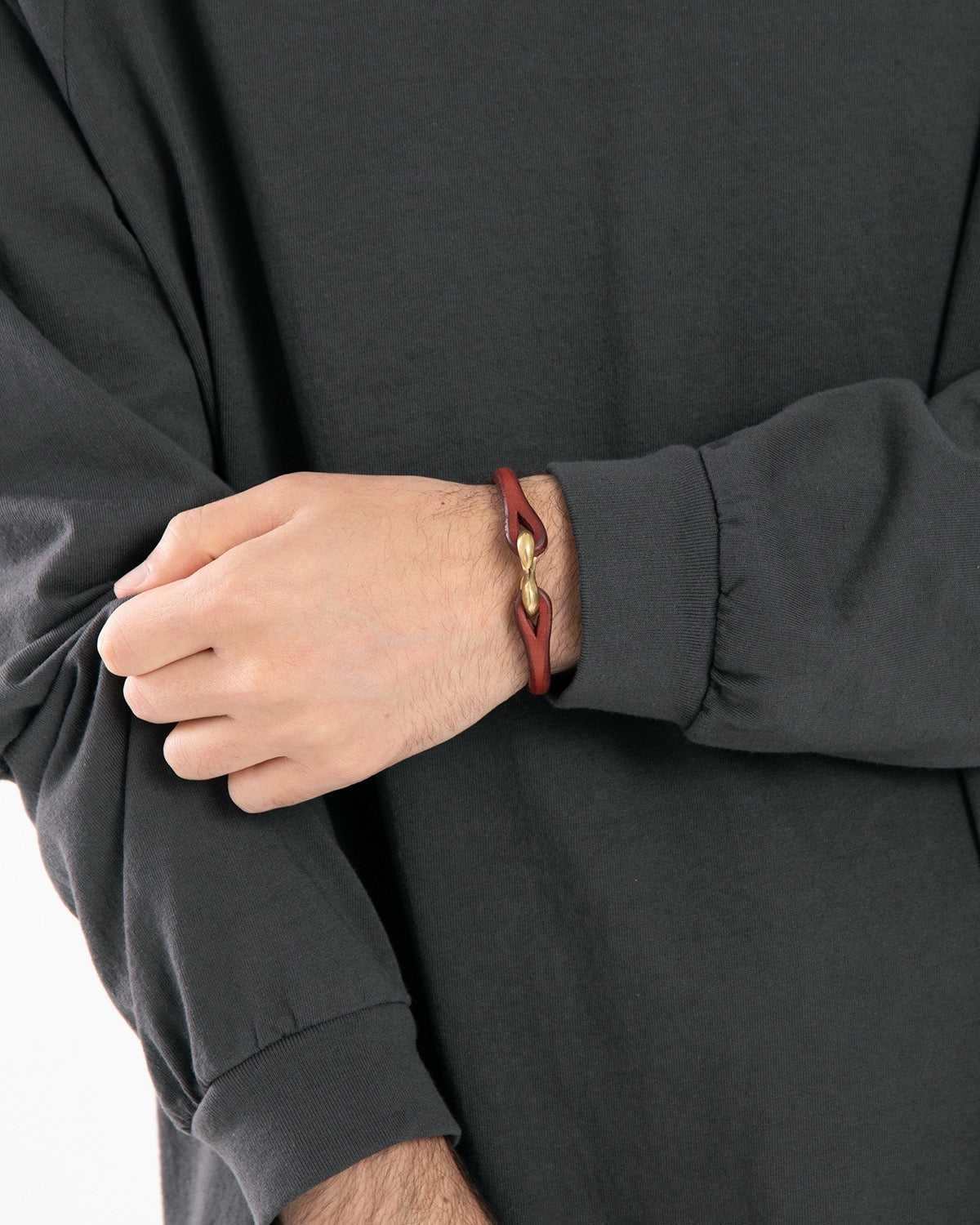 S HOOK LEATHER BRACELET