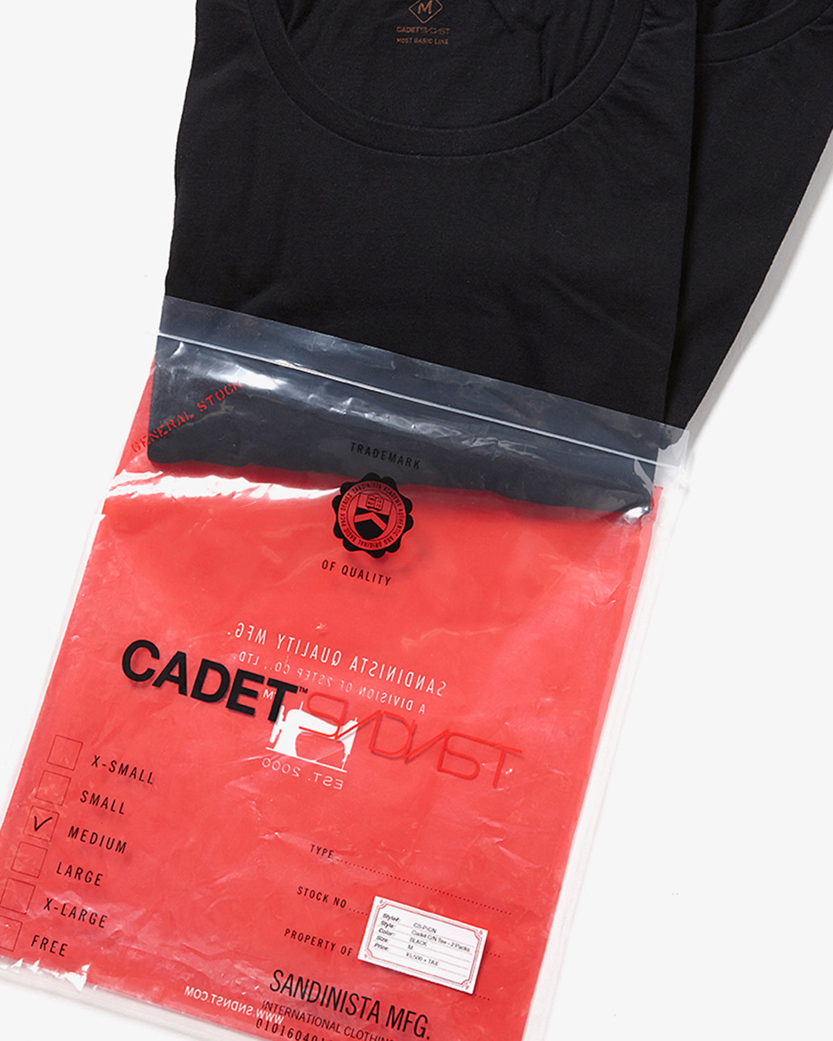 CADET C/N TEE - 2 PACKS