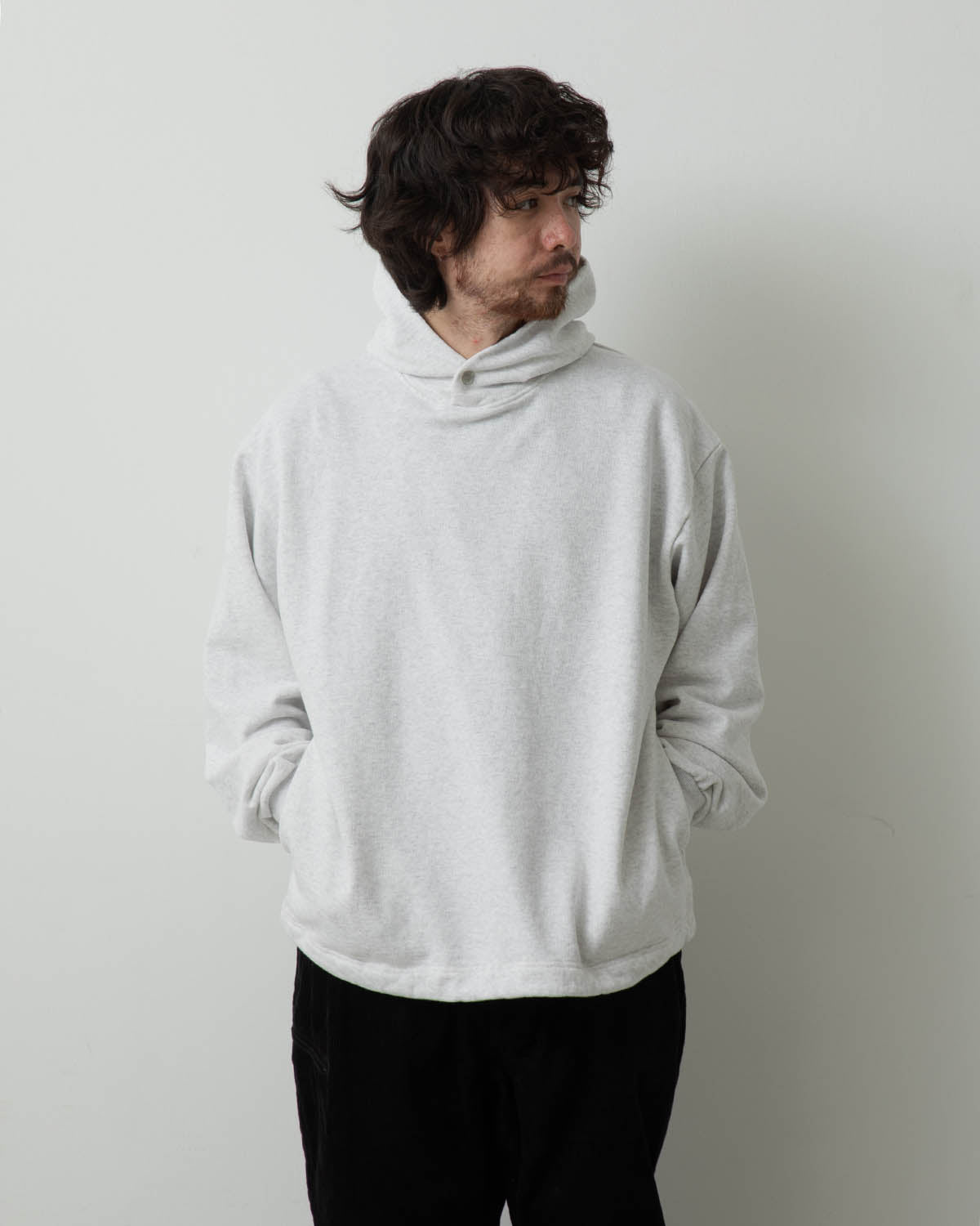 AMERICAN COTTON ELASTIC HOODED SWEATSHIRT