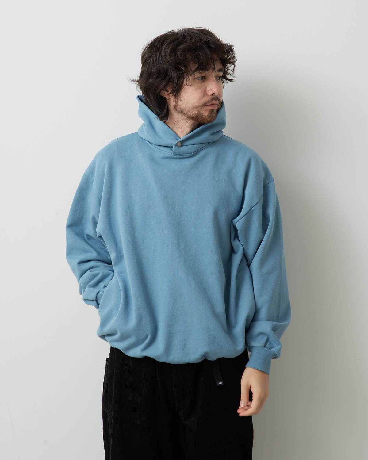 AMERICAN COTTON ELASTIC HOODED SWEATSHIRT