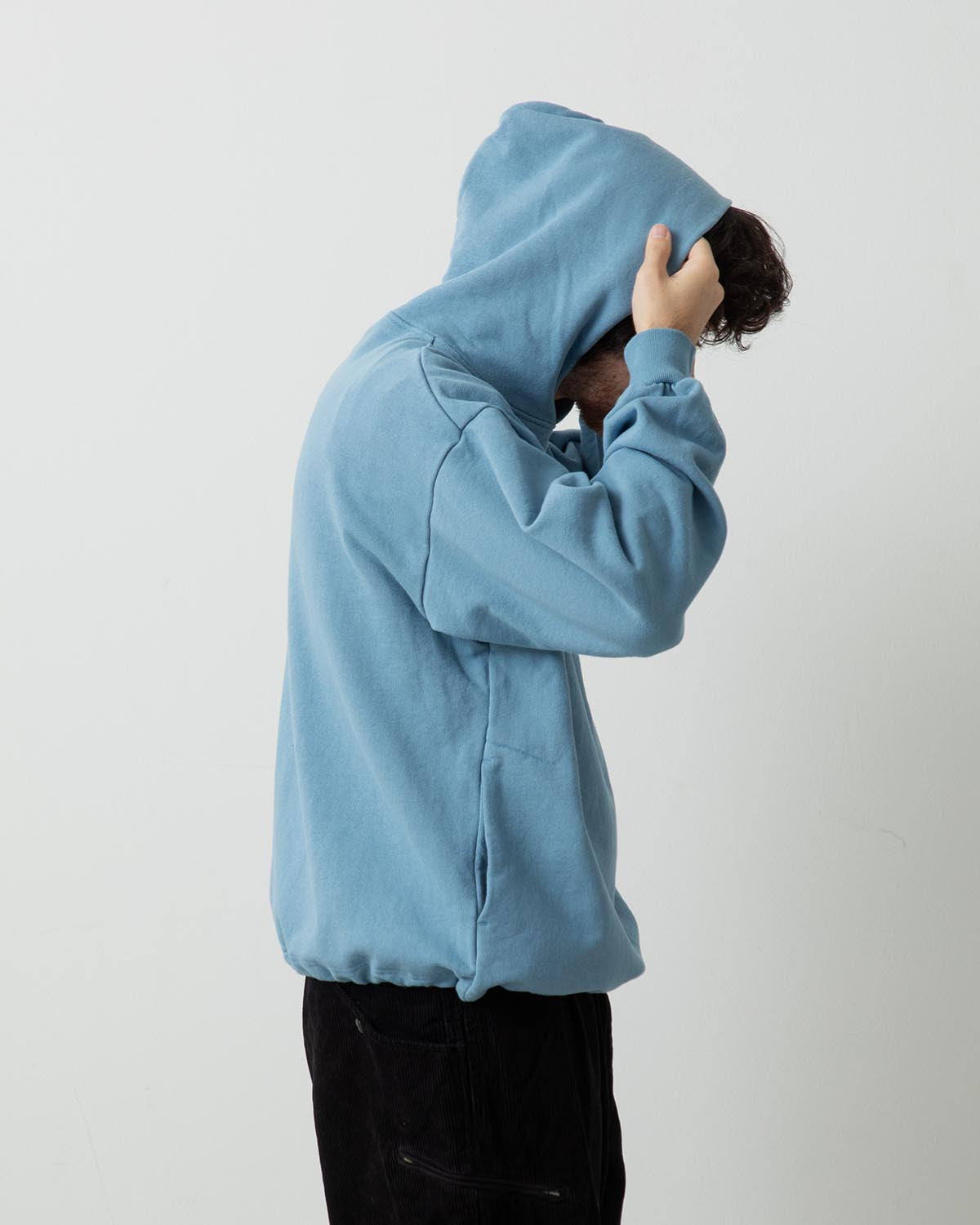 AMERICAN COTTON ELASTIC HOODED SWEATSHIRT