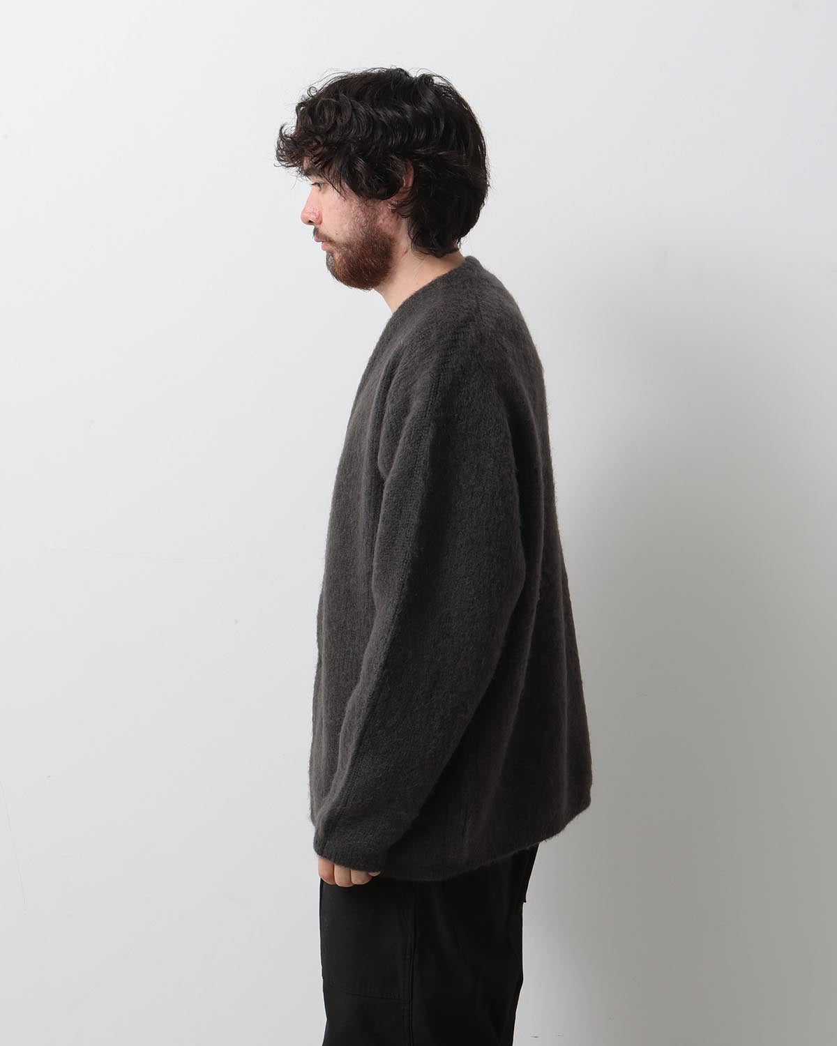 DONALD MOHAIR KNIT CARDIGAN