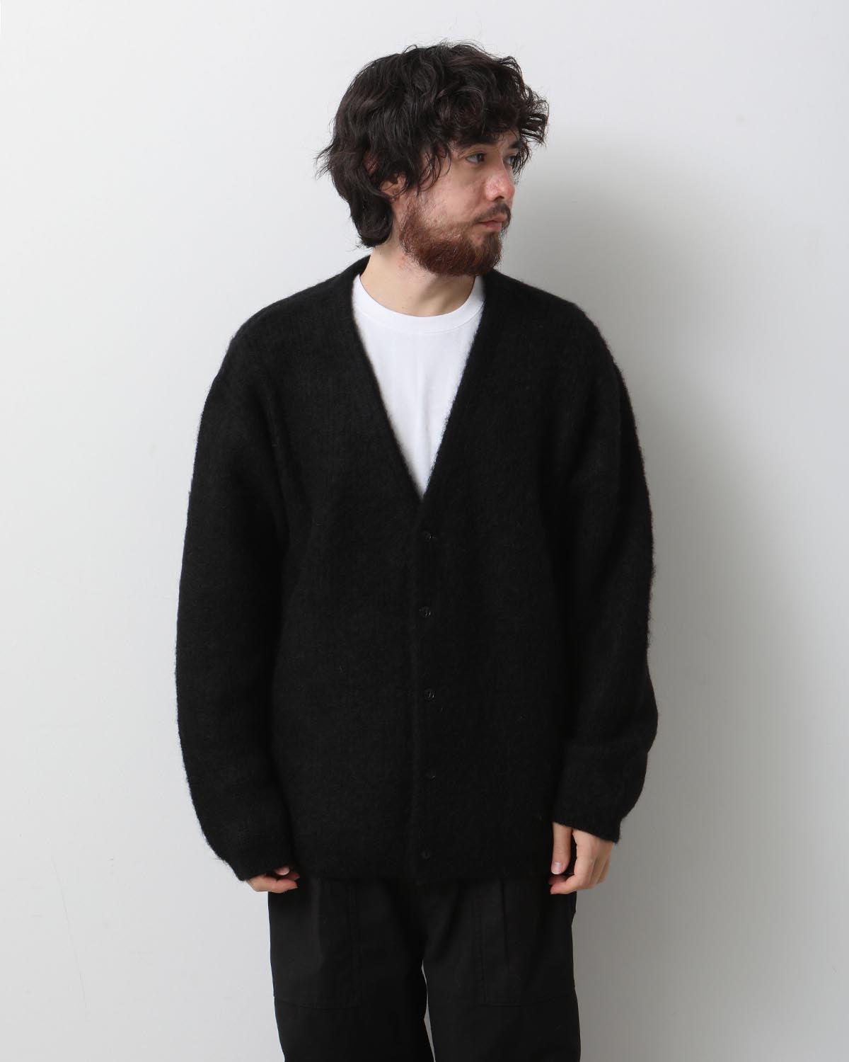 DONALD MOHAIR KNIT CARDIGAN