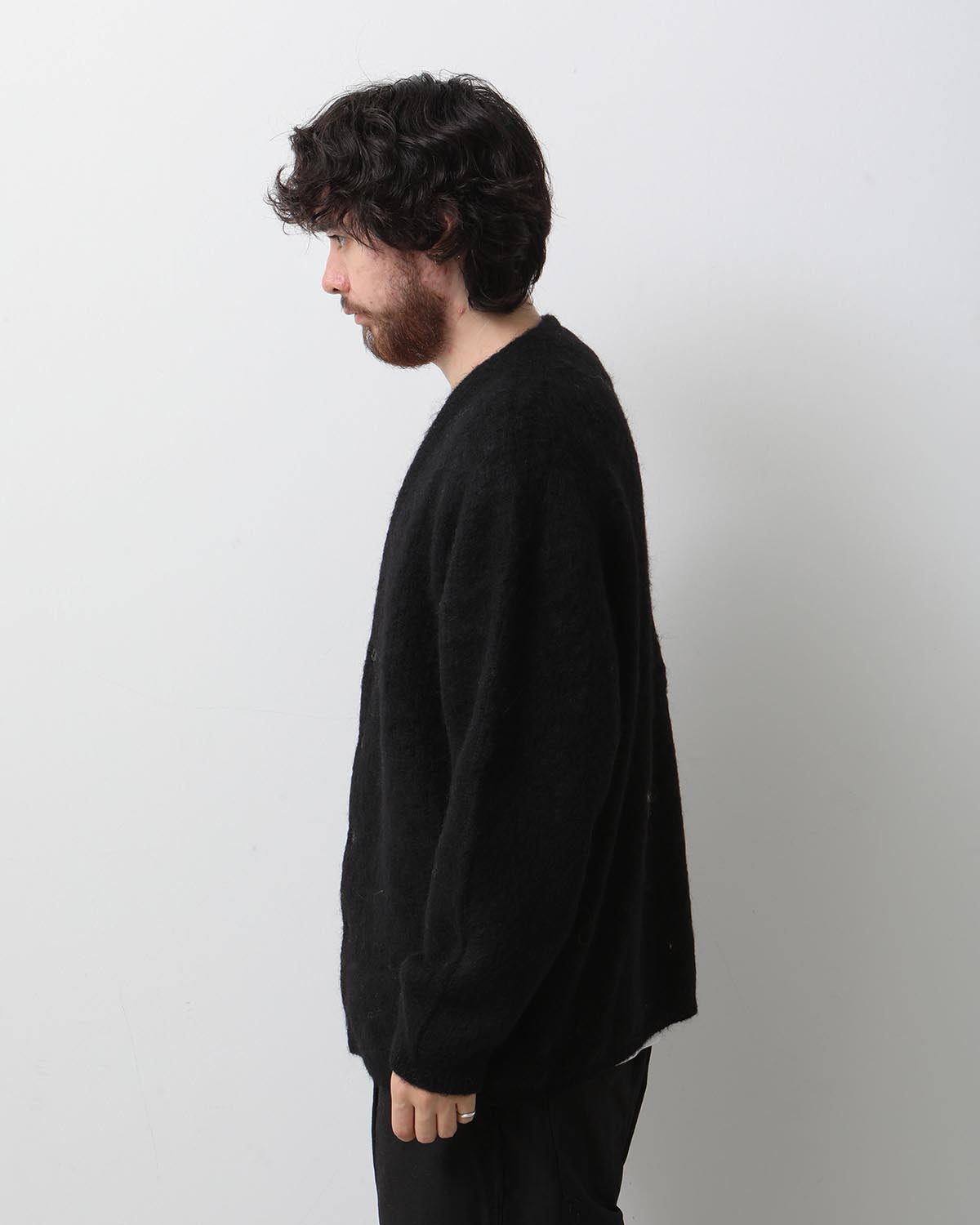 DONALD MOHAIR KNIT CARDIGAN