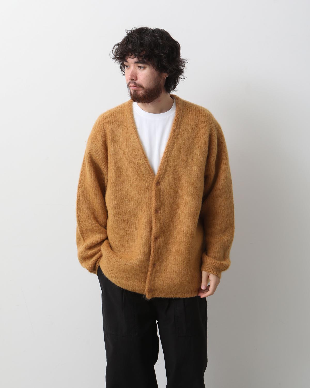 DONALD MOHAIR KNIT CARDIGAN