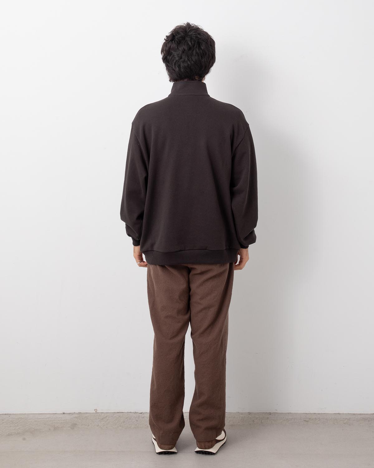 WOOL TUCK PANTS - WASHED