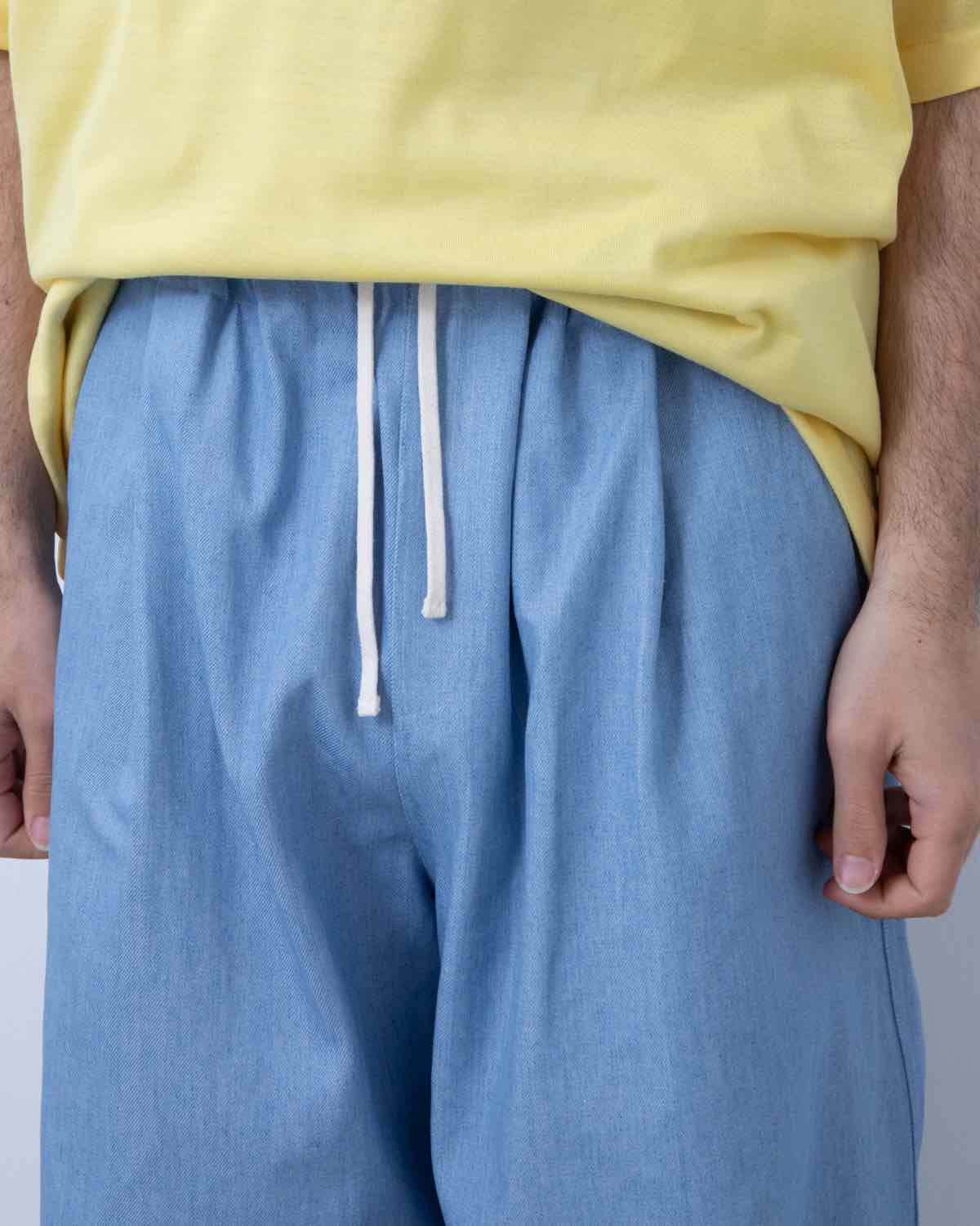LIGHT DENIM EASY BAGGY PANTS