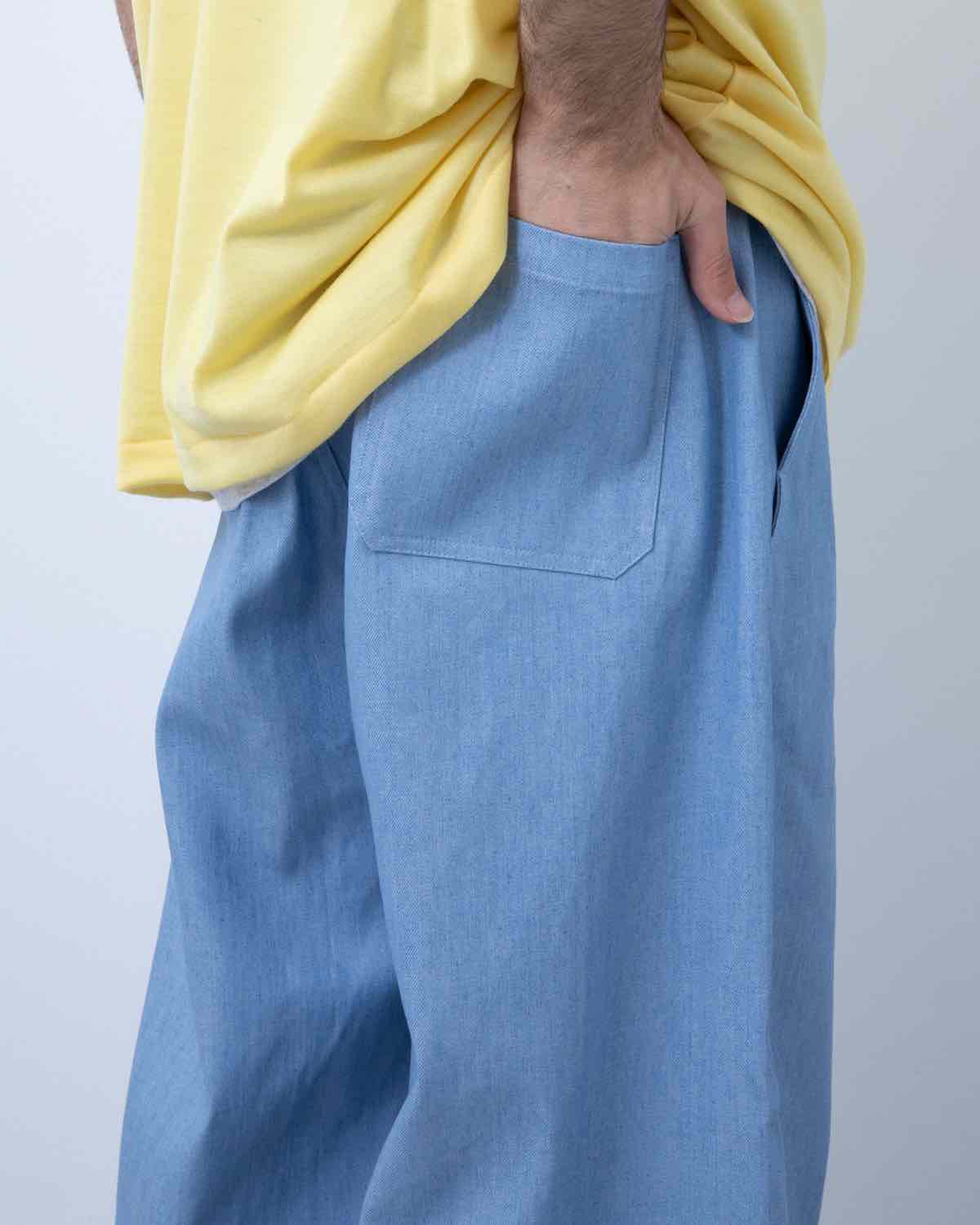 LIGHT DENIM EASY BAGGY PANTS