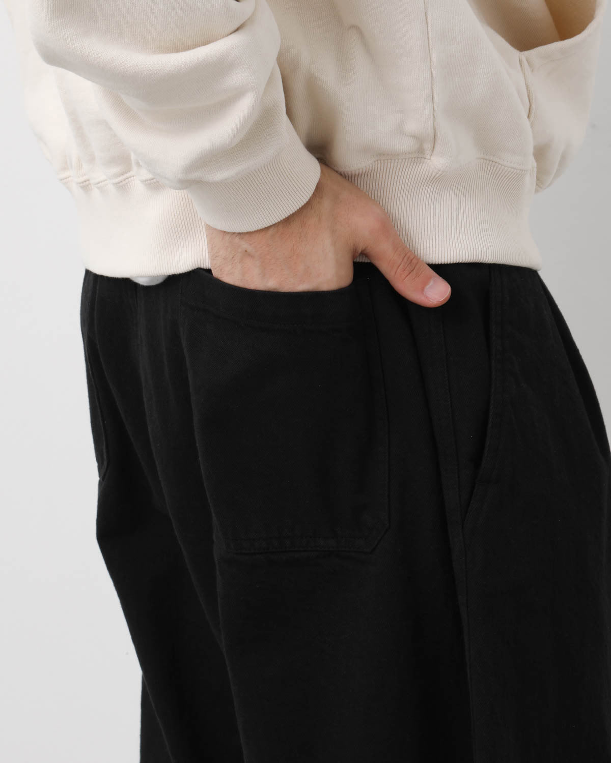 LIGHT DENIM EASY BAGGY PANTS - OVERDYED
