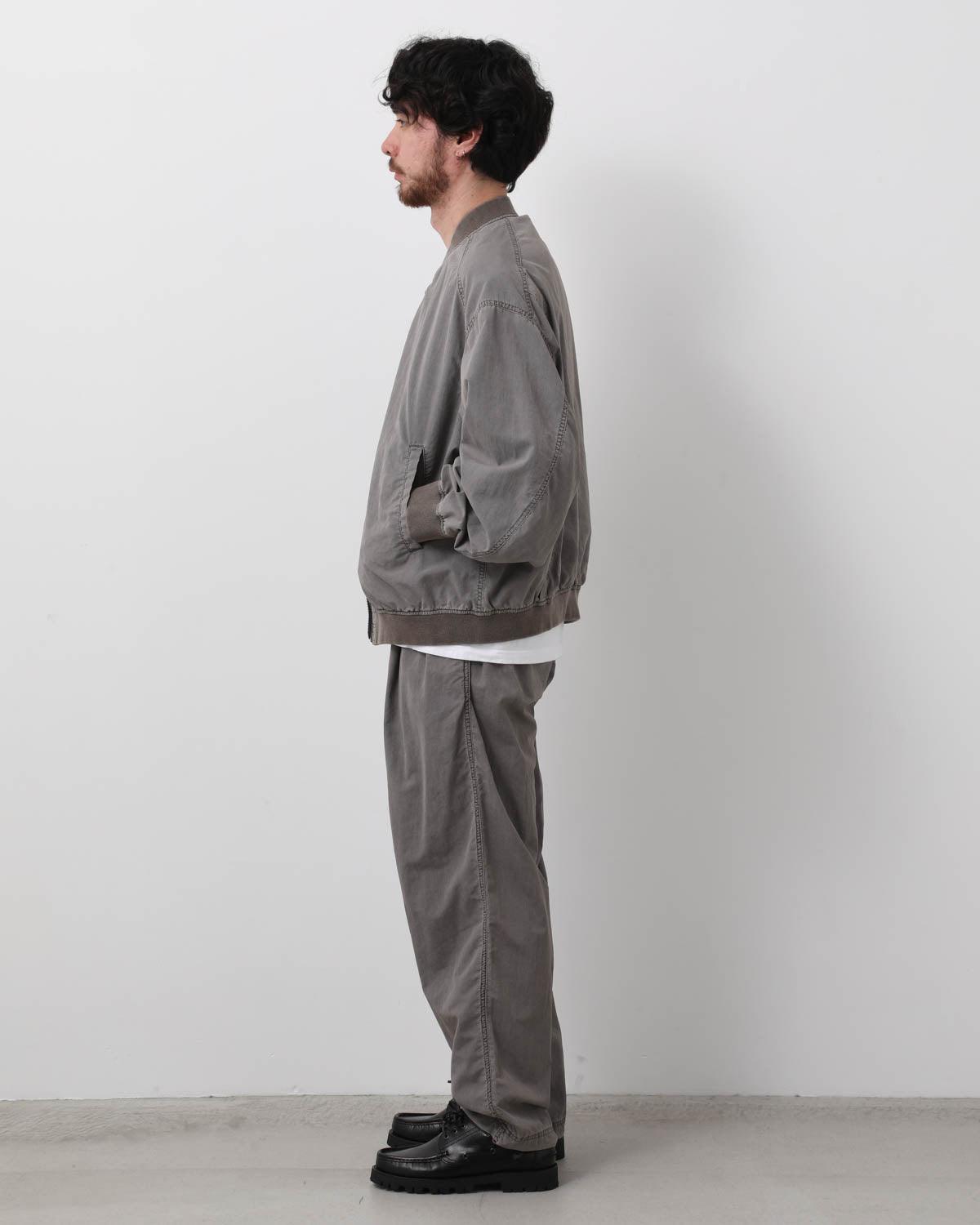 NYLON 2TUCK PANTS - OVERDYED