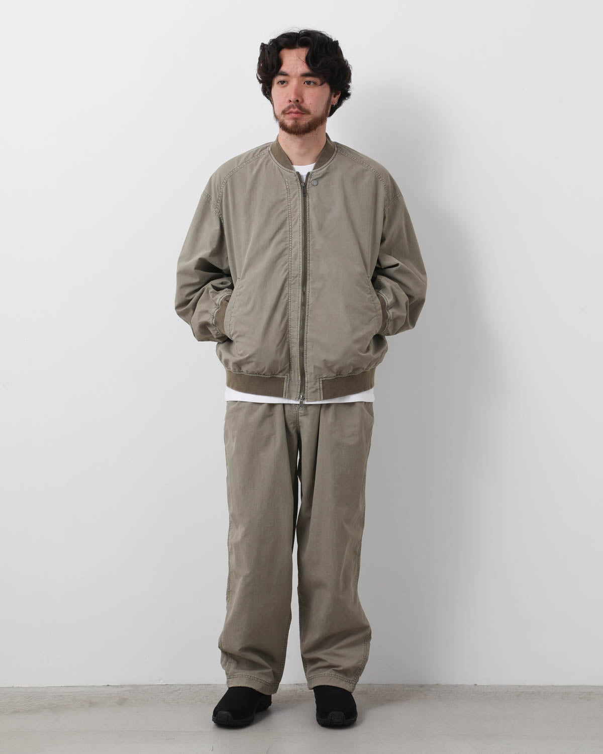 NYLON 2TUCK PANTS - OVERDYED