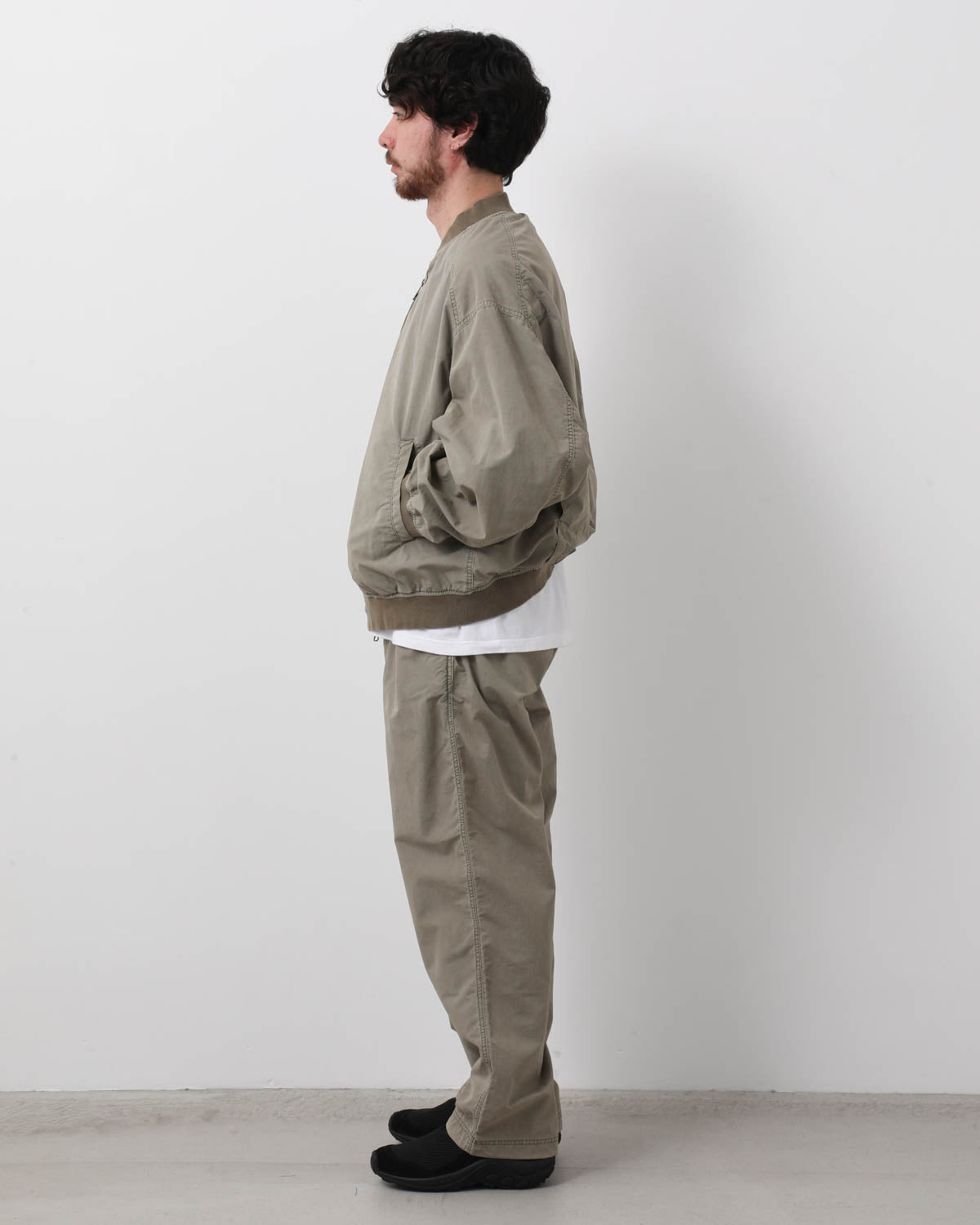 NYLON 2TUCK PANTS - OVERDYED