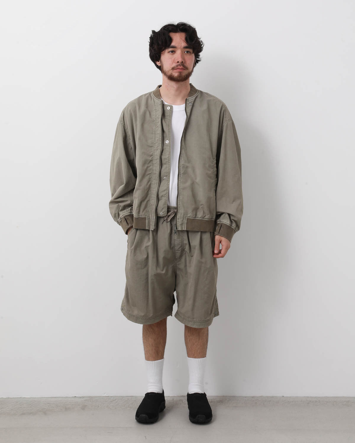 NYLON 2TUCK EASY SHORTS - OVERDYED