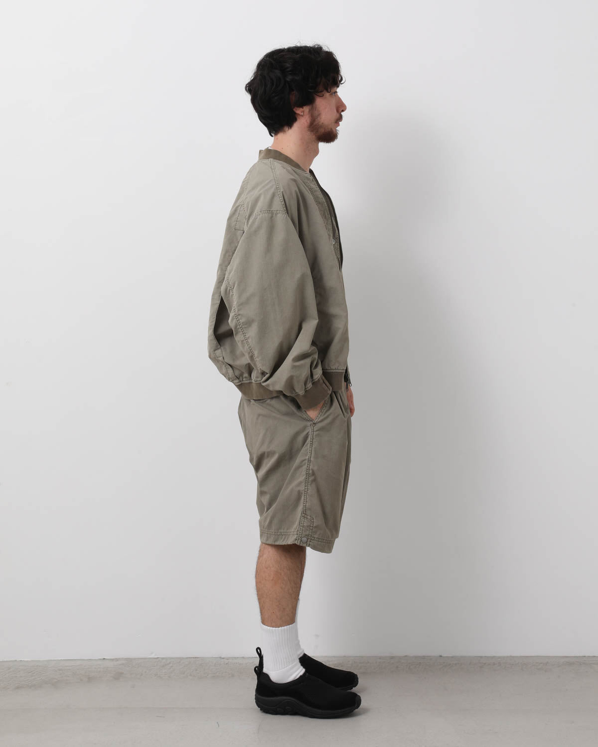 NYLON 2TUCK EASY SHORTS - OVERDYED