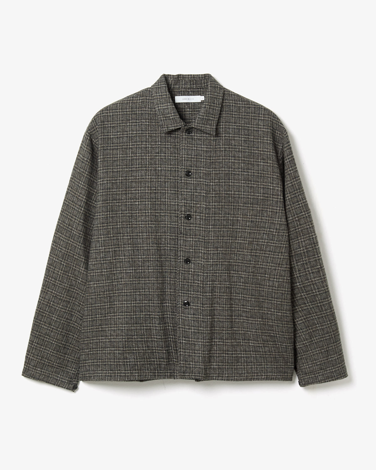 COTTON TWEED CHECK SHIRT JACKET