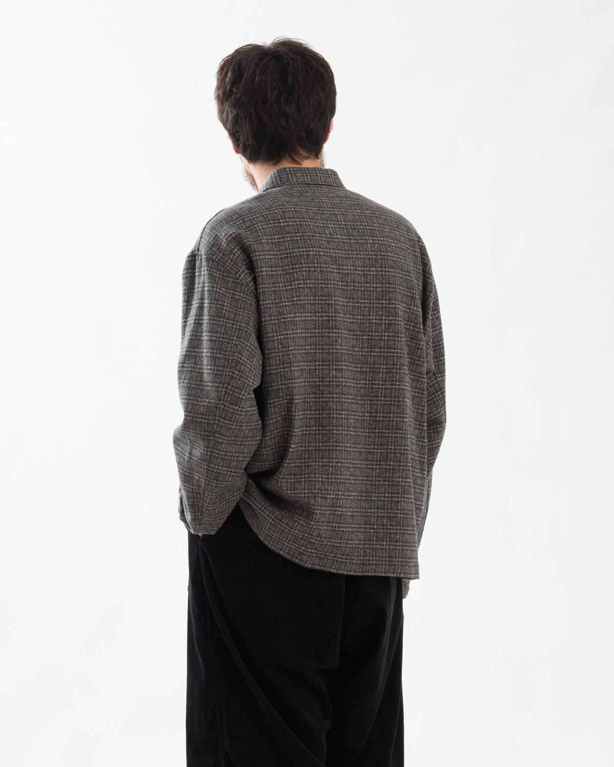 COTTON TWEED CHECK SHIRT JACKET