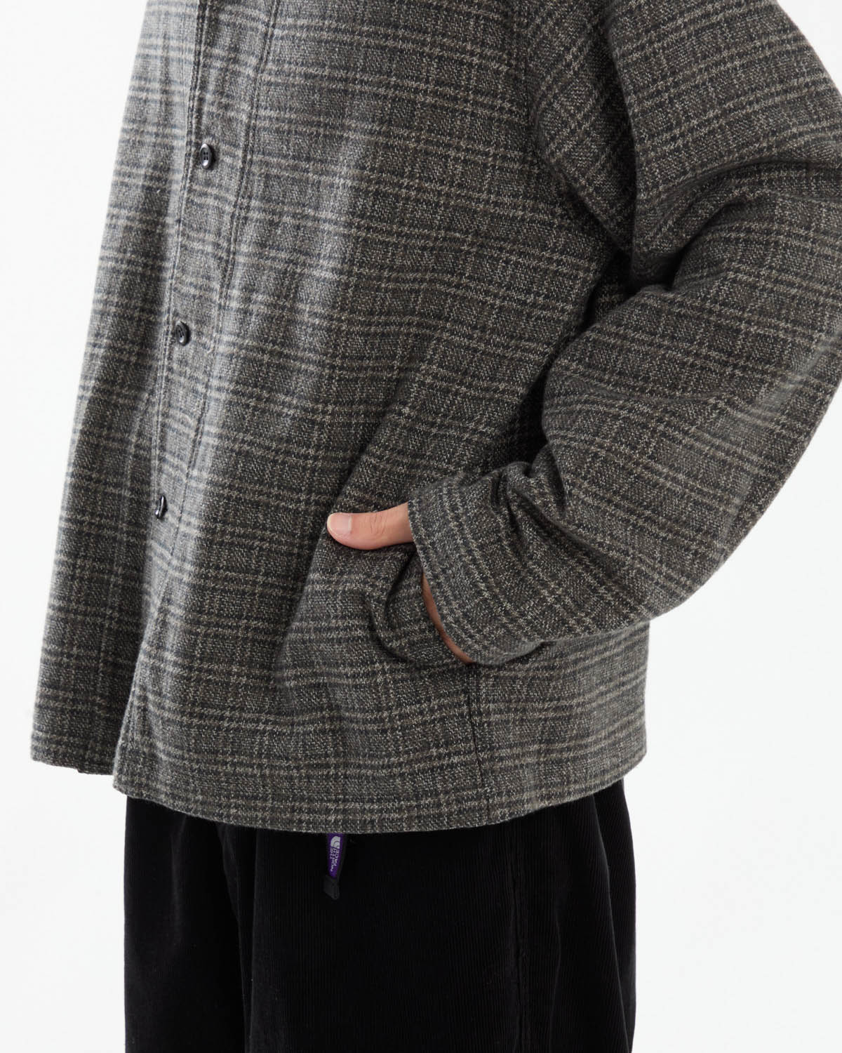 COTTON TWEED CHECK SHIRT JACKET
