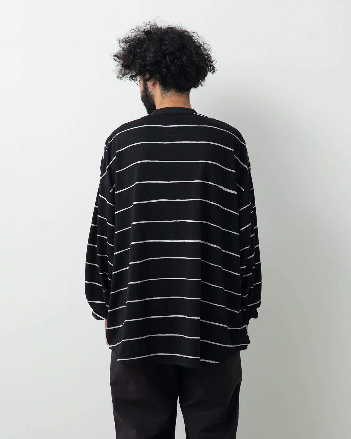 SUPER BIG WIDE STRIPE TECH LS TEE