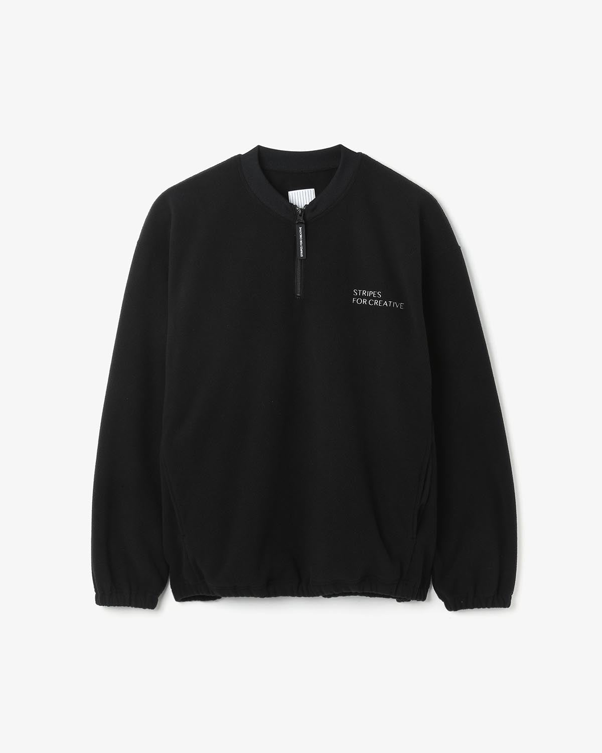 FLEECE BASEBALL HALF ZIP JACKET