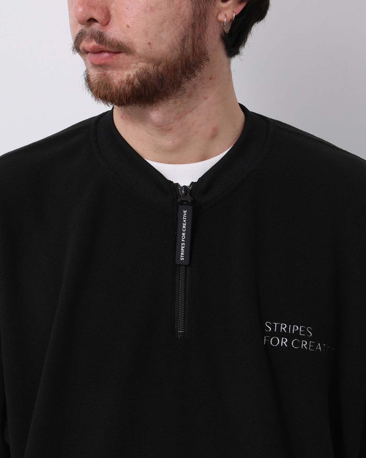 FLEECE BASEBALL HALF ZIP JACKET