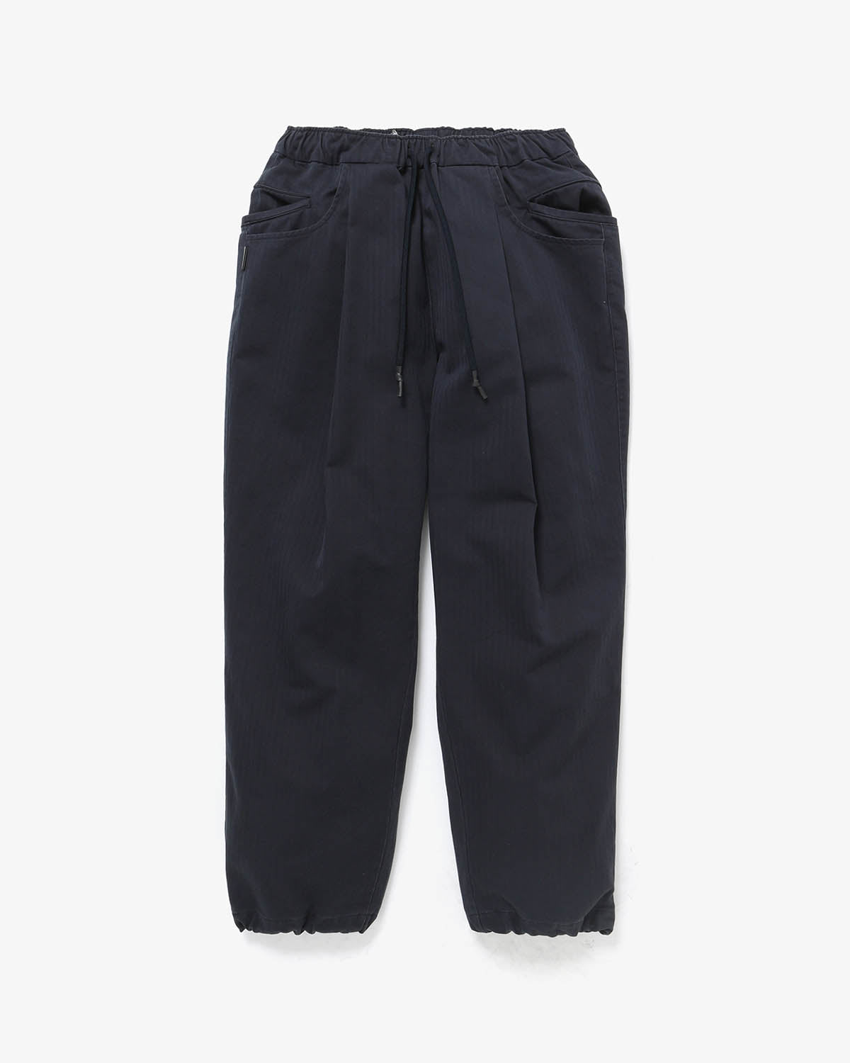 WIDE TAPERED EASY PANTS (HERRINGBONE)