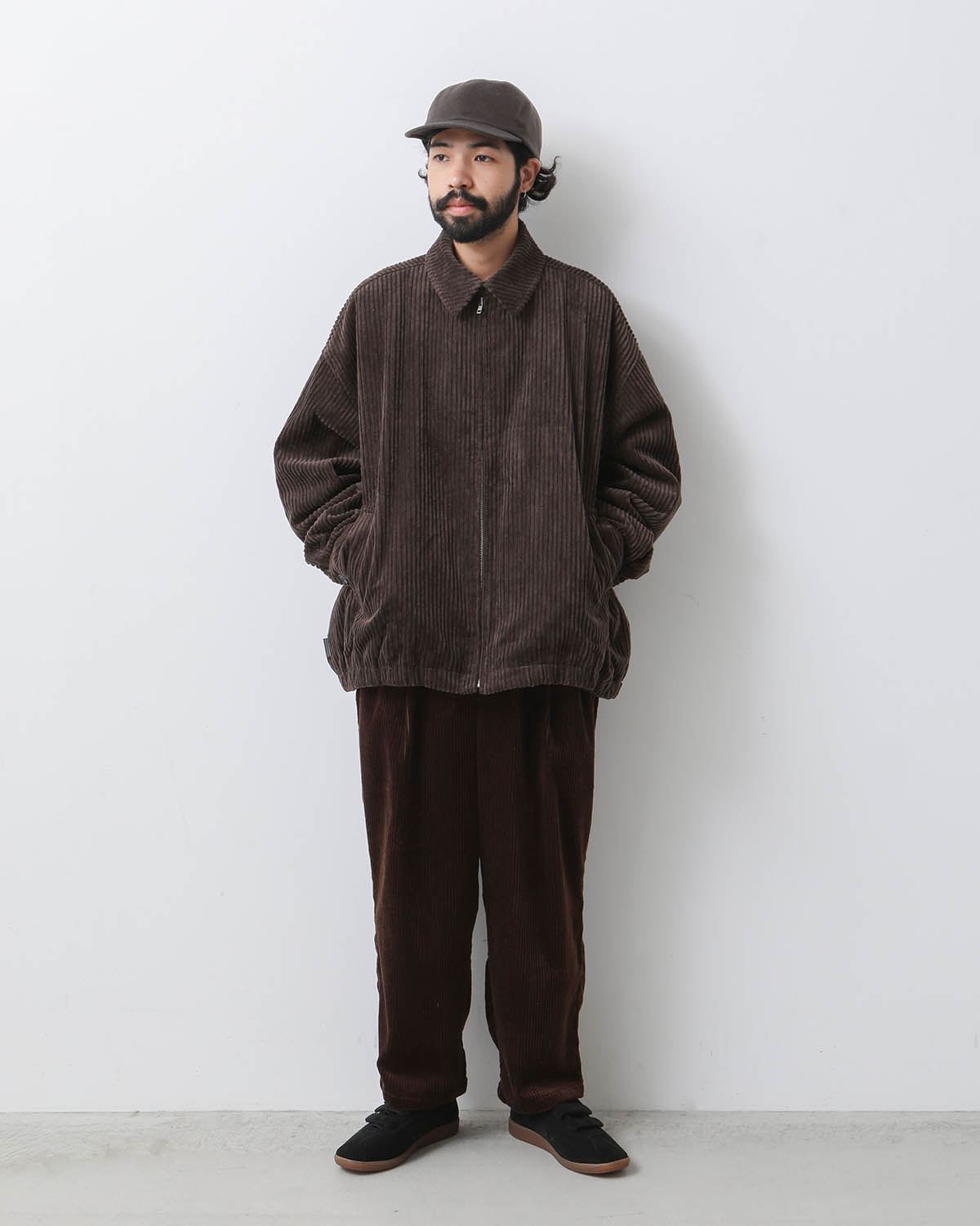 WIDE TWO TUCK PANTS (CORDUROY)