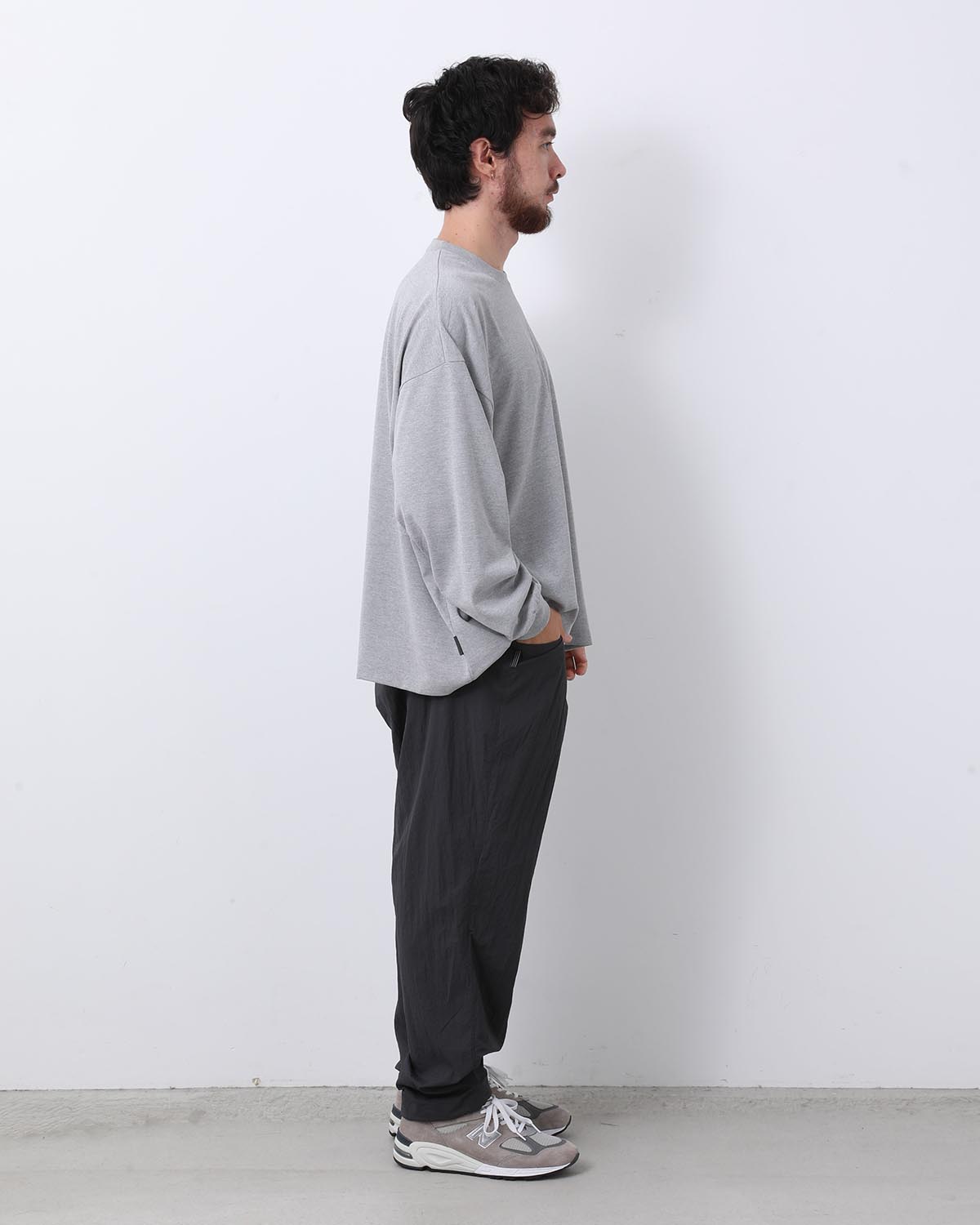 WIDE TAPERED EASY PANTS (NEW CRISPY)