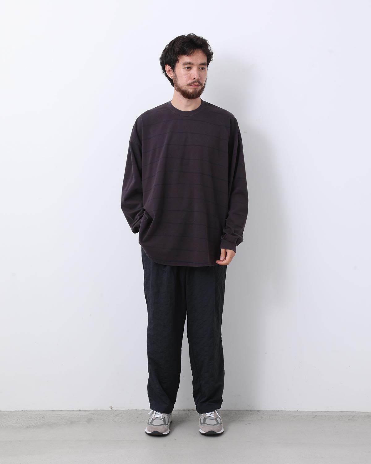 NEW WIDE TWO TUCK PANTS (STICHED NYLON)