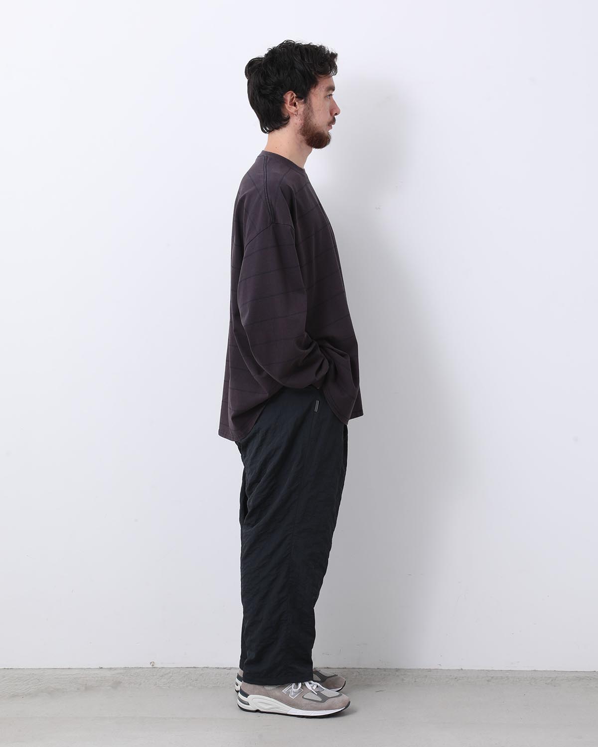 NEW WIDE TWO TUCK PANTS (STICHED NYLON)