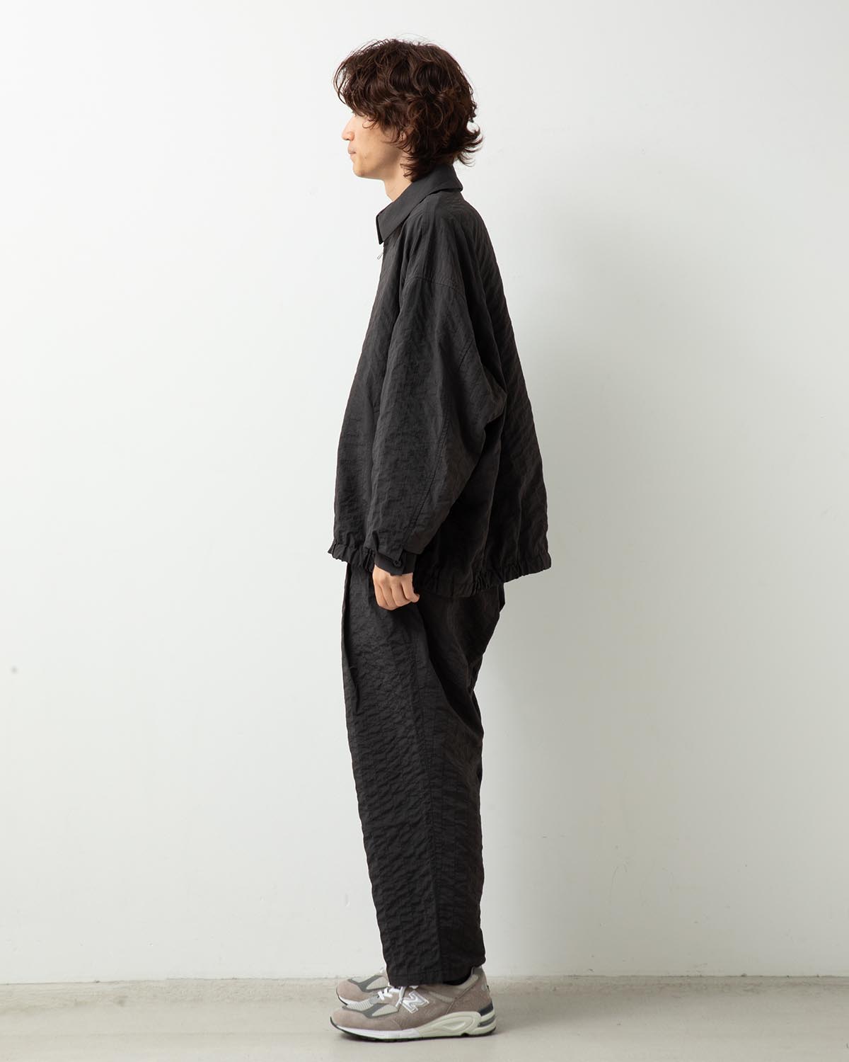 NEW WIDE TWO TUCK PANTS (STICHED NYLON)