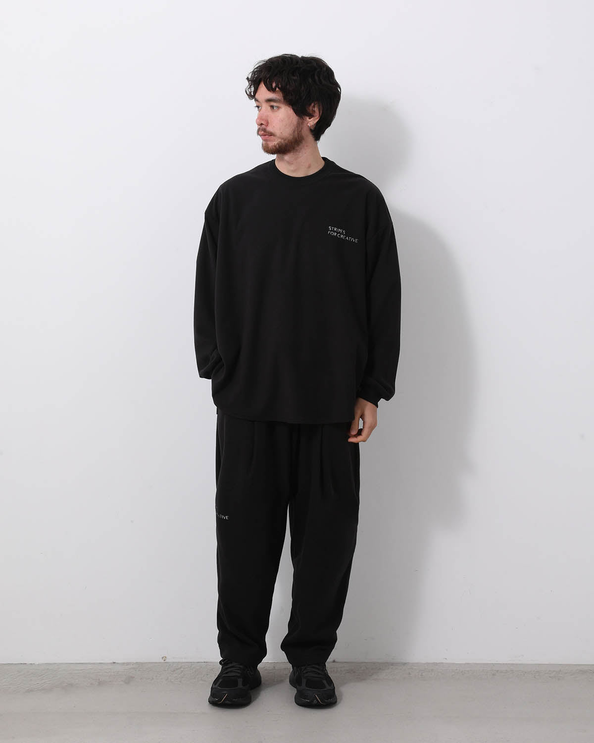 FLEECE WIDE TAPERED EASY PANTS
