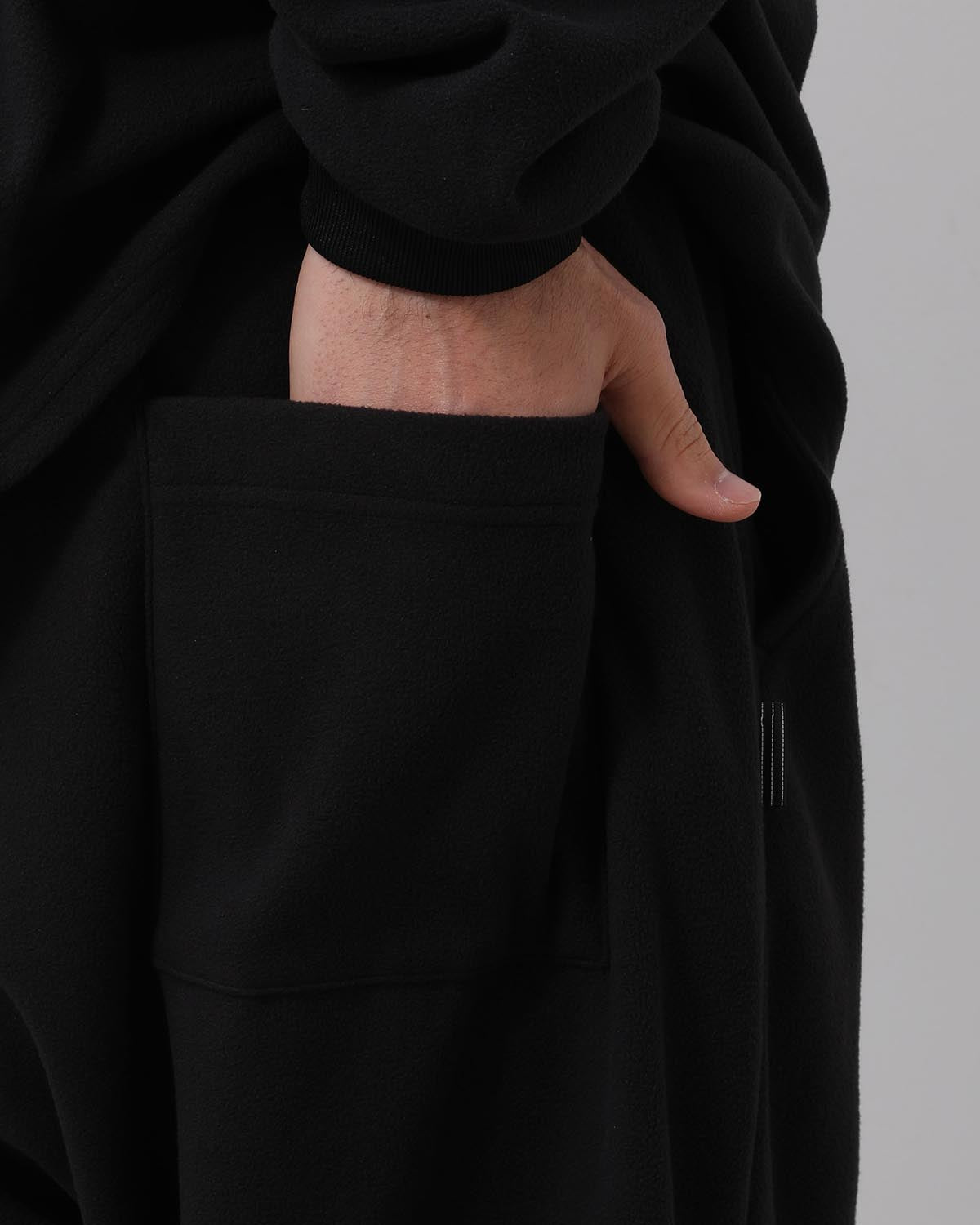 FLEECE WIDE TAPERED EASY PANTS