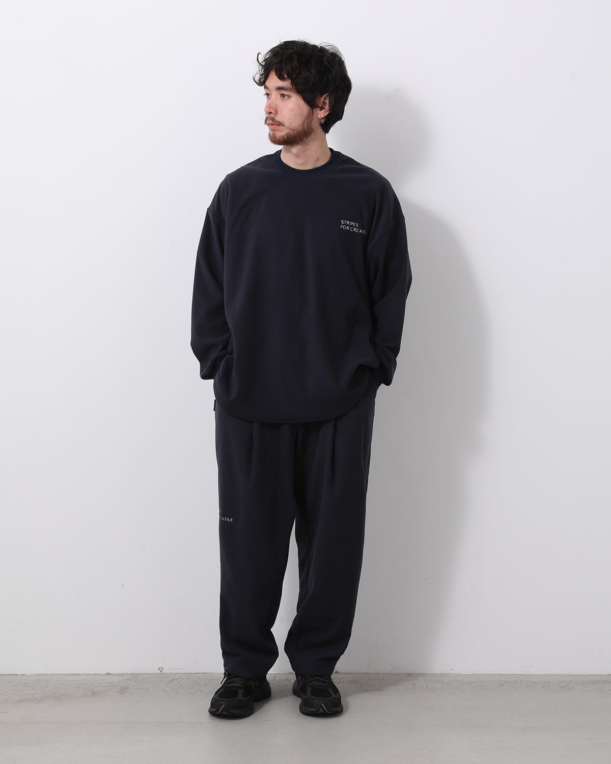 FLEECE WIDE TAPERED EASY PANTS