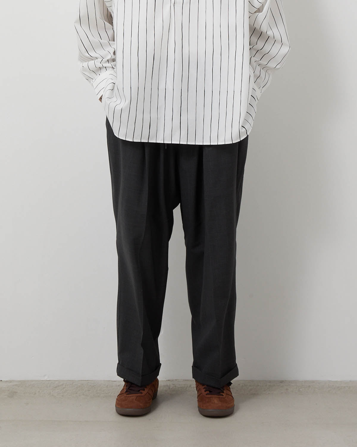 TWO TUCK S WOOL PANTS