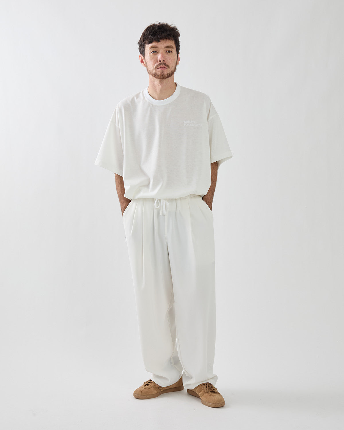 TWO TUCK WIDE PANTS