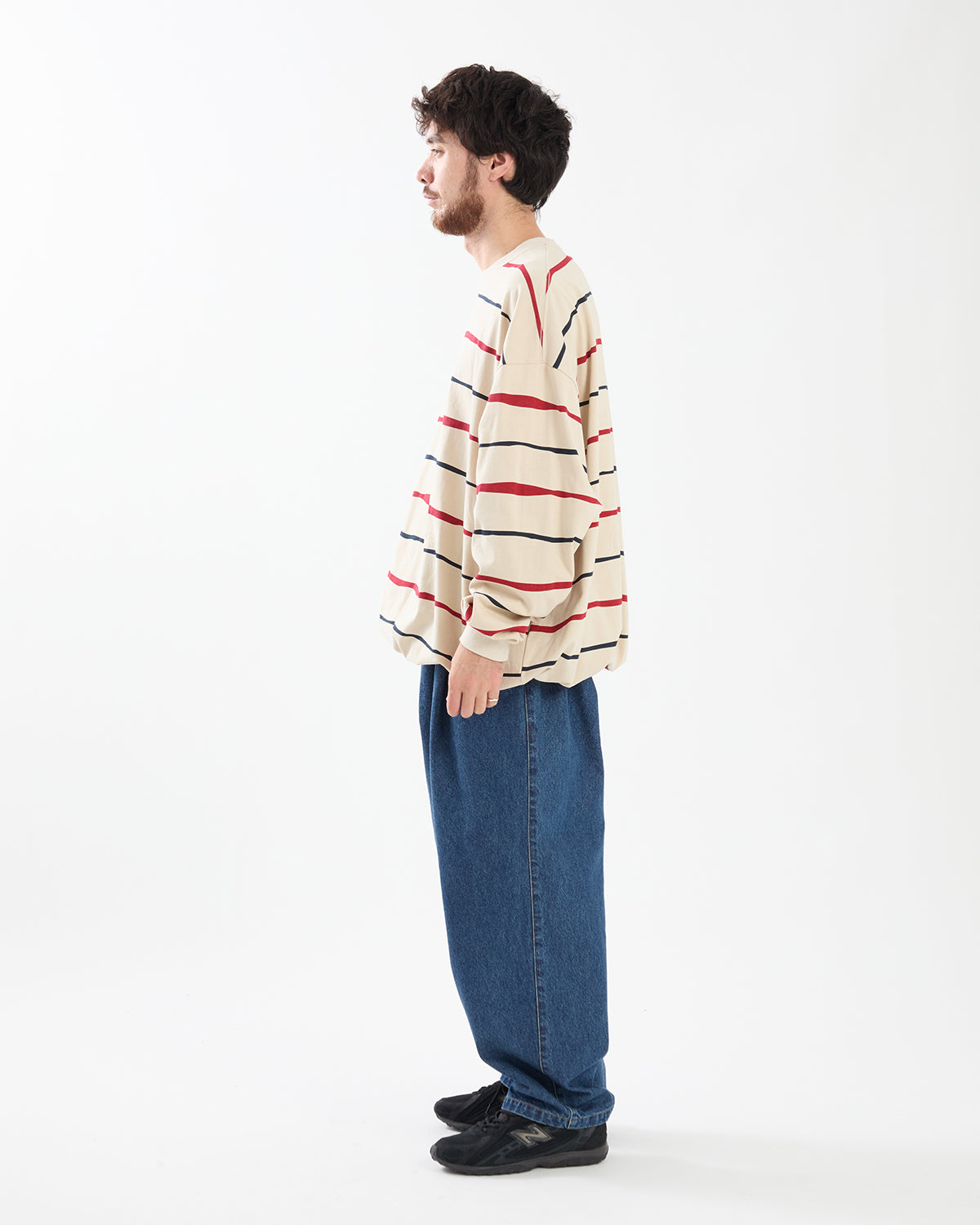 TWO TUCK WIDE PANTS (DENIM)