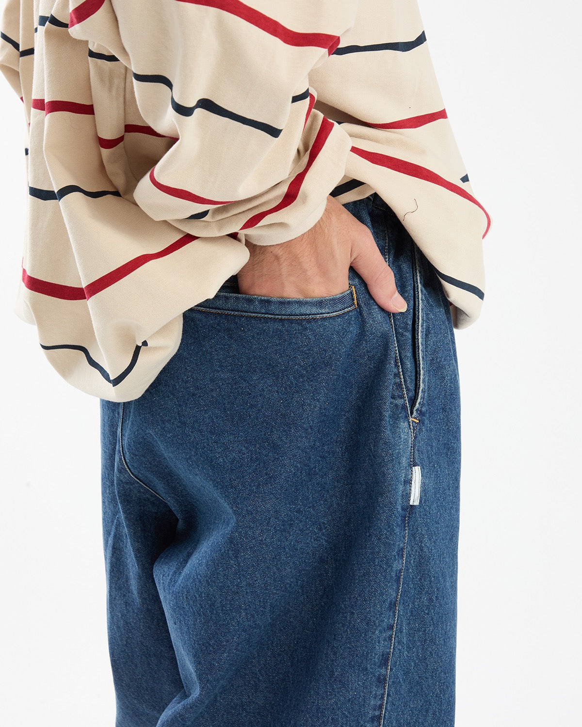 TWO TUCK WIDE PANTS (DENIM)
