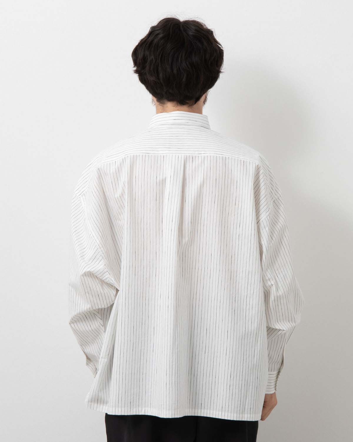 COTTON STRIPE SLIT SHIRT